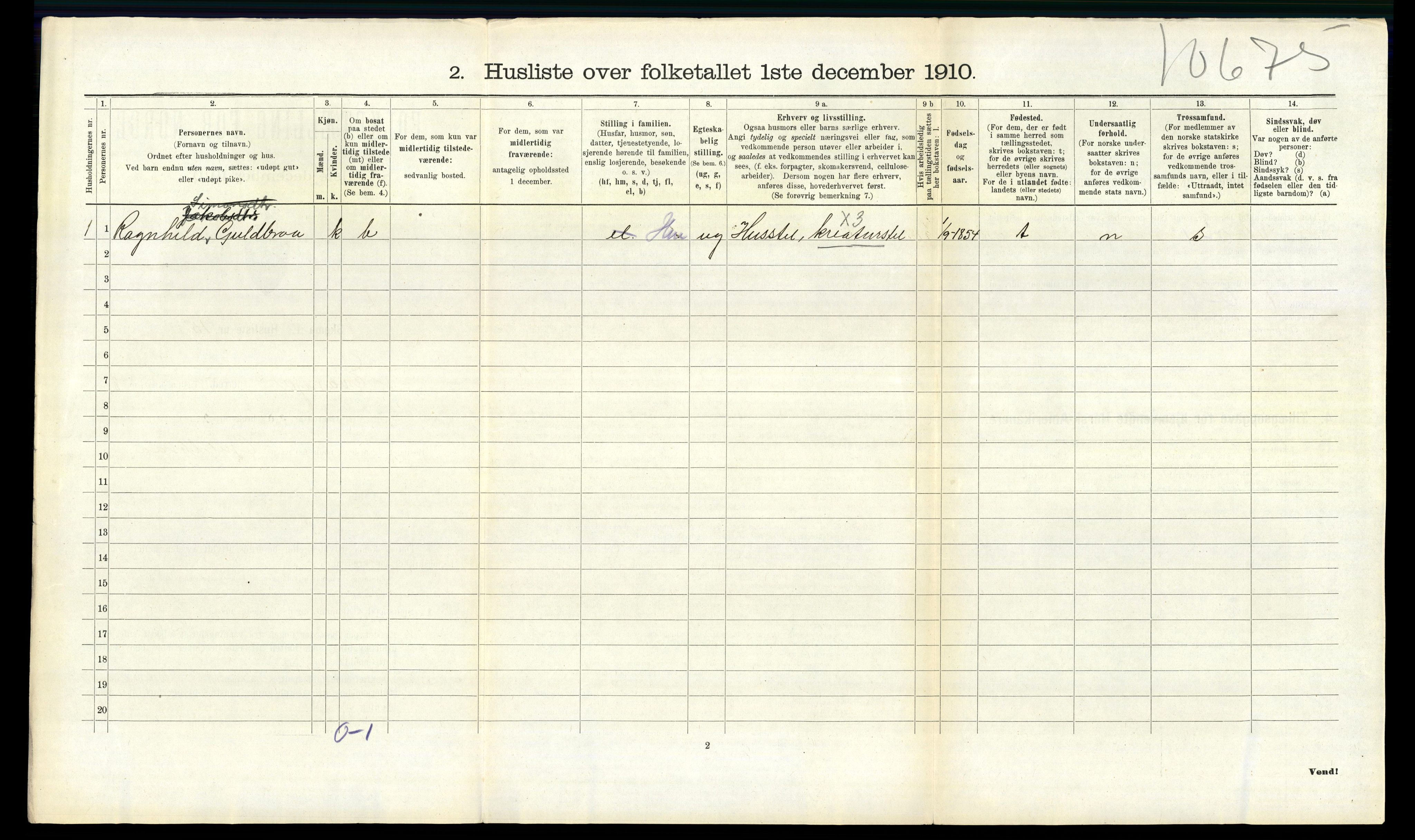 RA, 1910 census for Evanger, 1910, p. 382