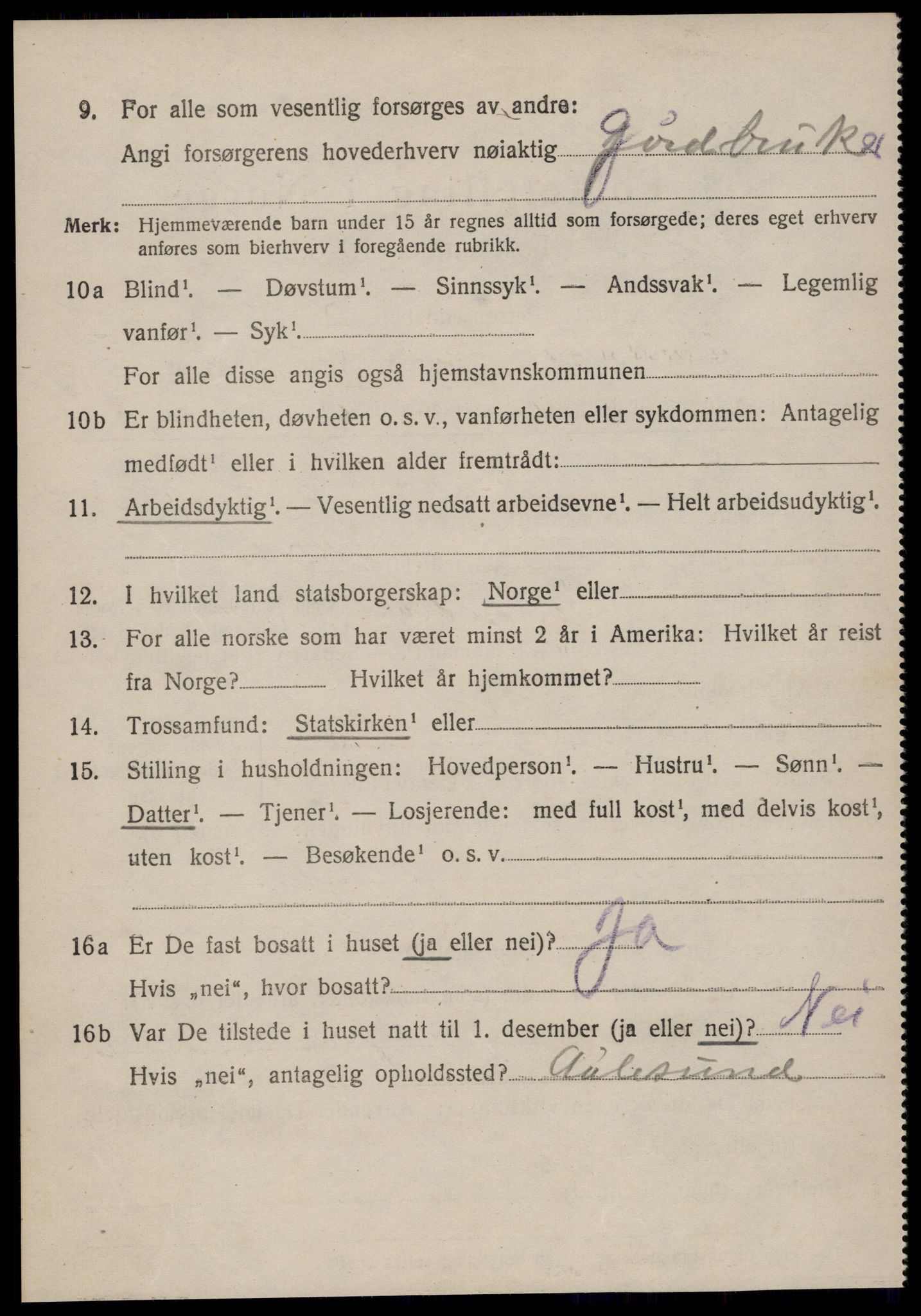 SAT, 1920 census for Norddal, 1920, p. 2808