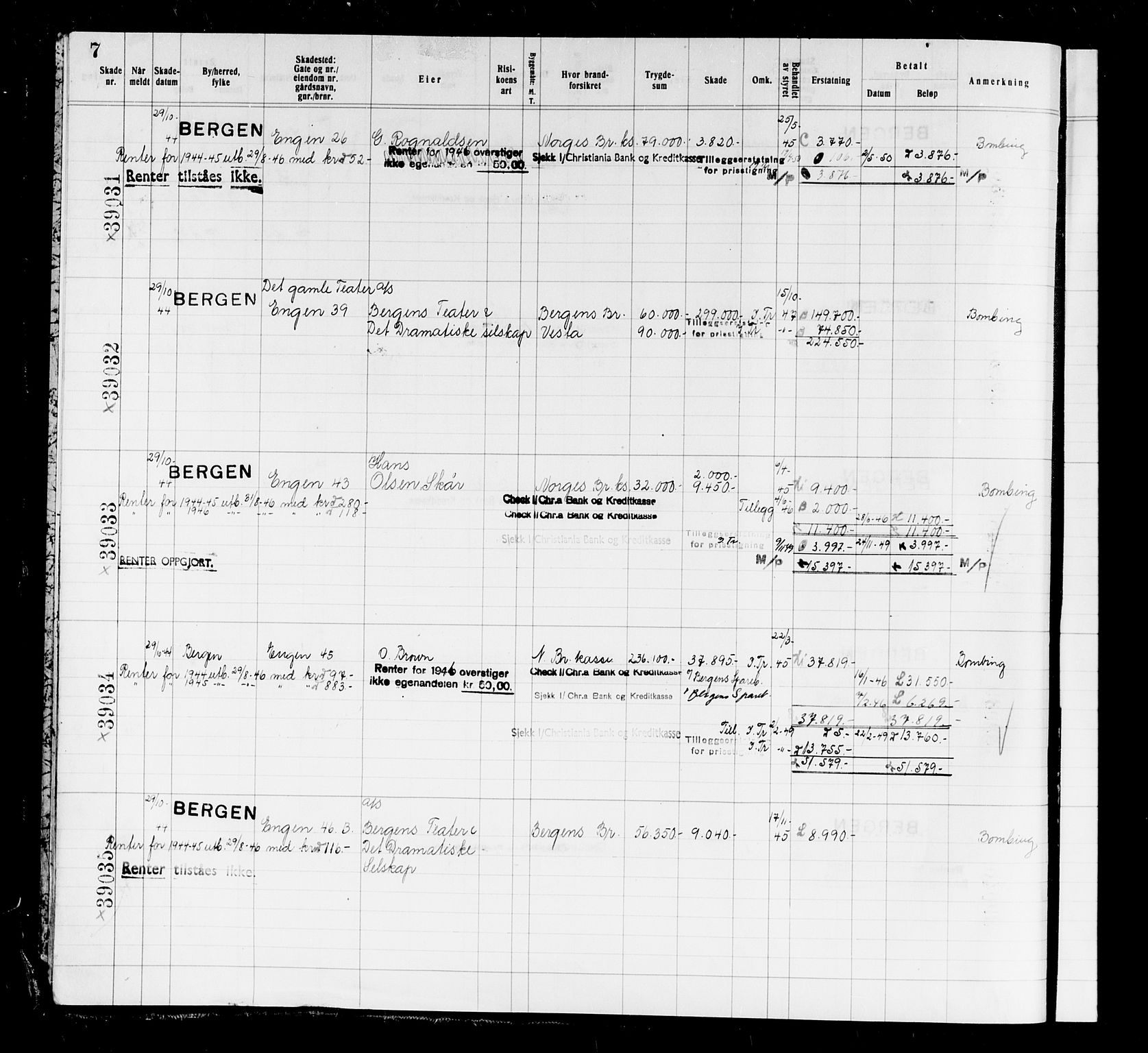 Krigsskadetrygdene for bygninger og løsøre, AV/RA-S-1548/V/L0037: Bygning, branntrygdet., 1940-1945, p. 7