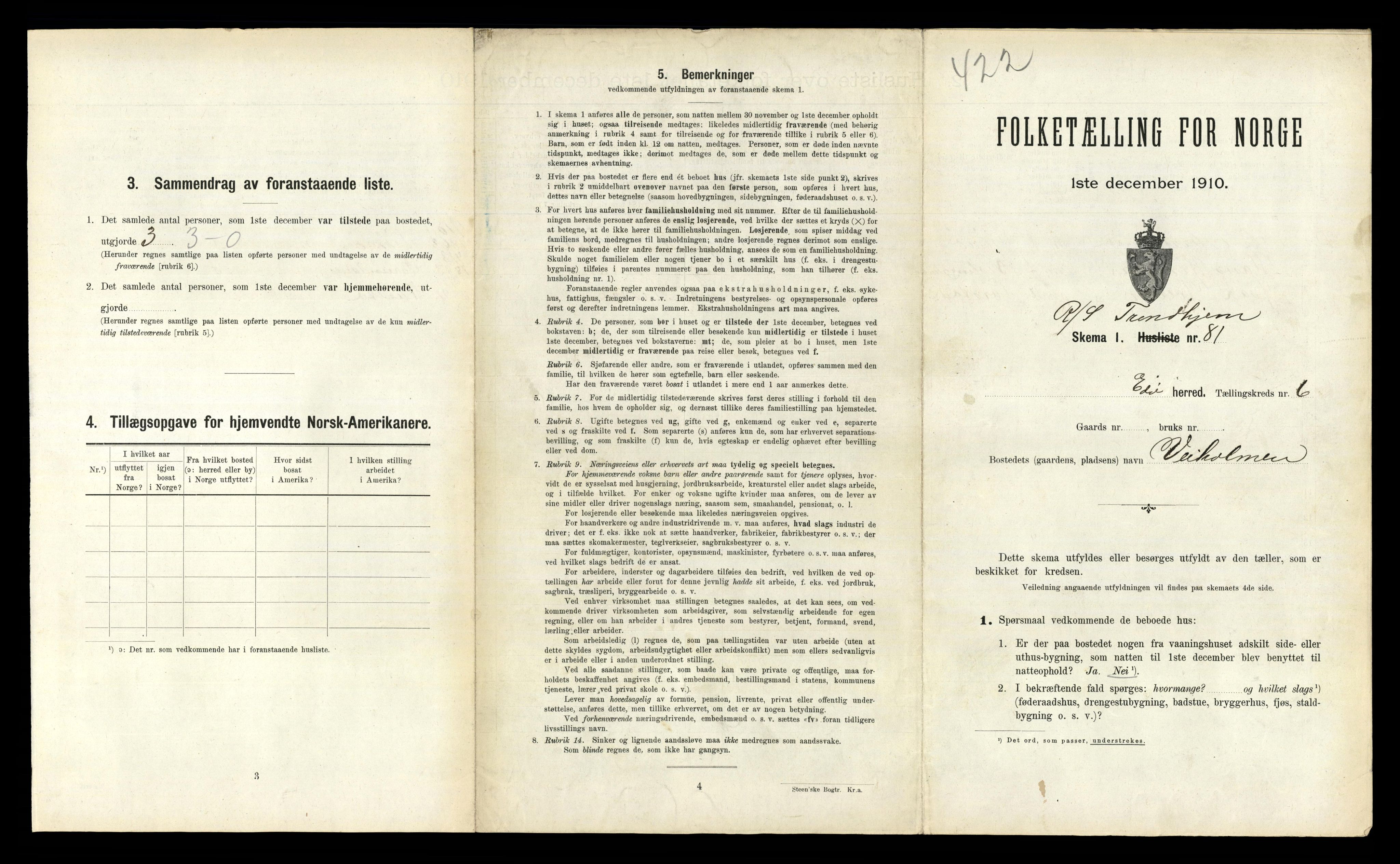 RA, 1910 census for Edøy, 1910, p. 676