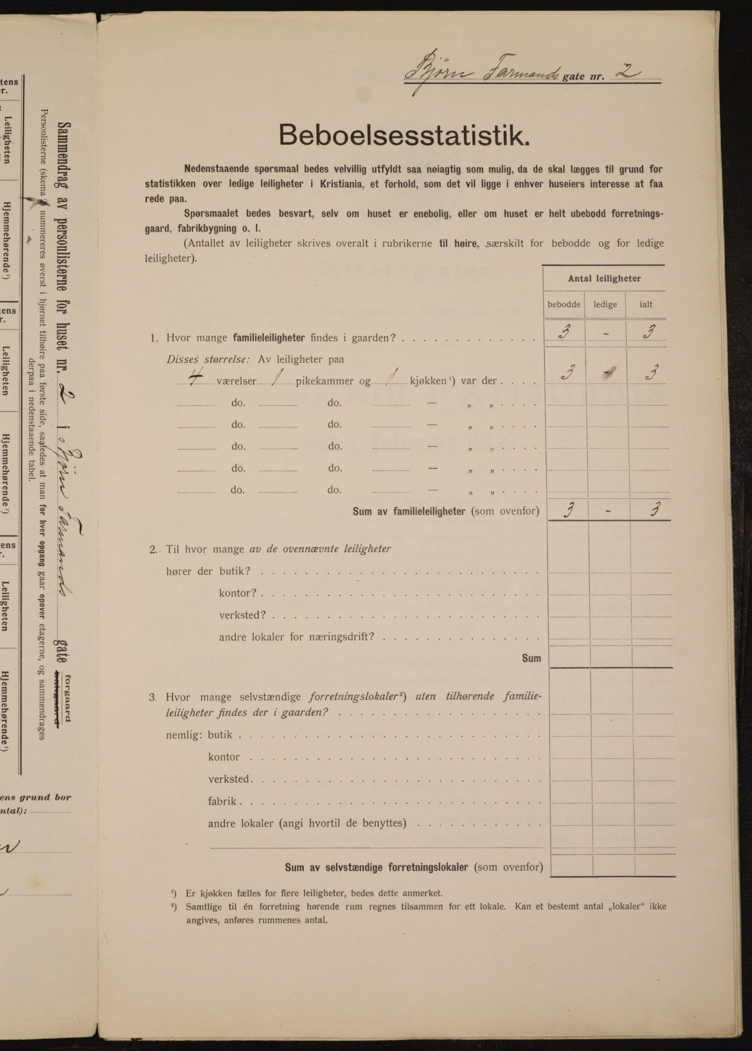 OBA, Municipal Census 1912 for Kristiania, 1912, p. 6447