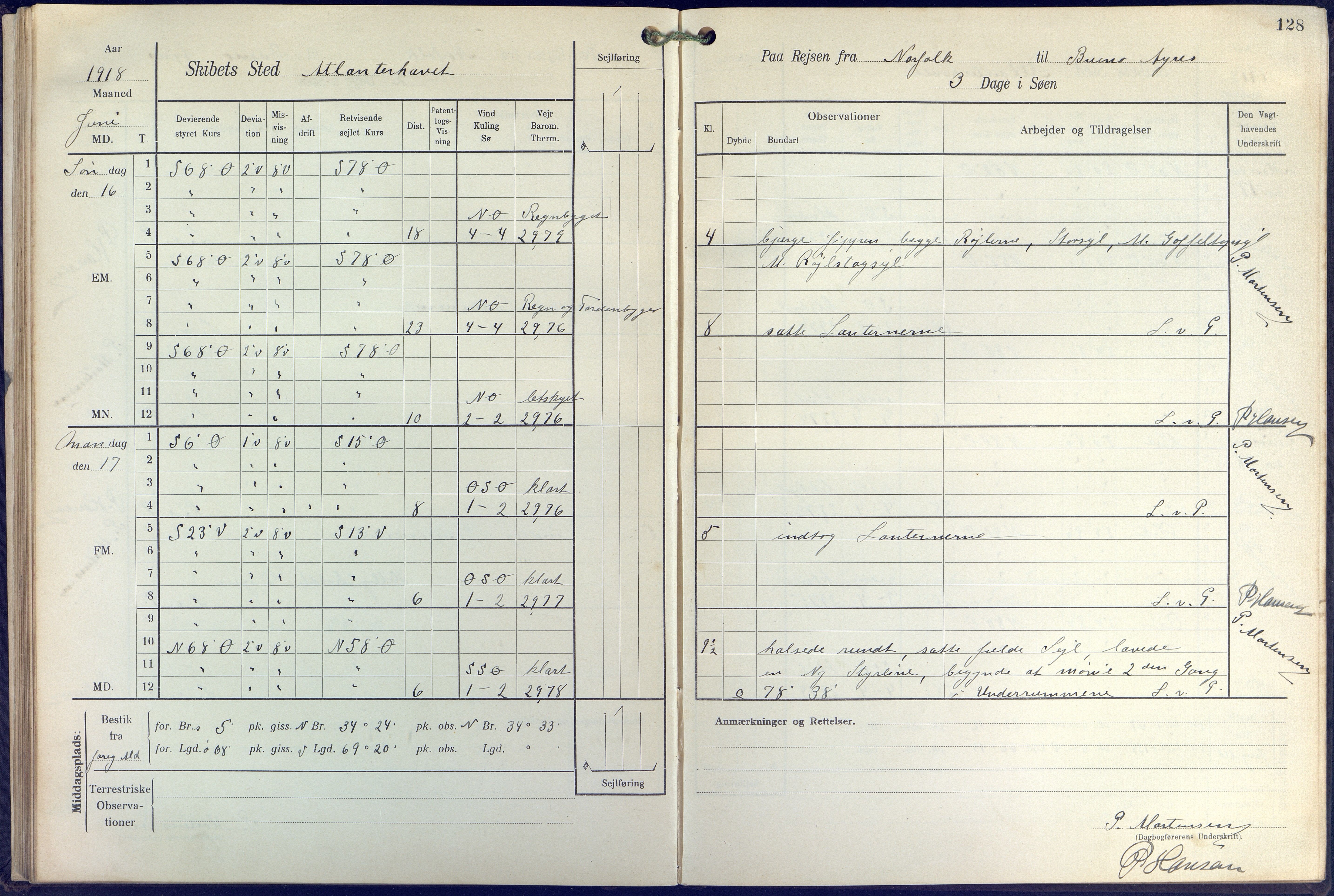 Fartøysarkivet, AAKS/PA-1934/F/L0271: Pehr Ugland (bark), 1917-1919, p. 128