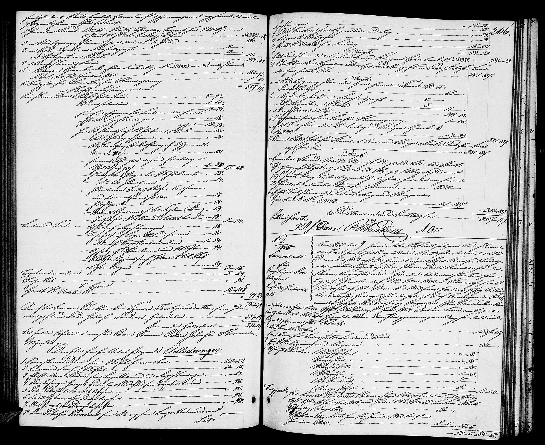 Nordfjord sorenskriveri, AV/SAB-A-2801/1/04/04d/L0003: Skifteutlodningsprotokoll, 1862-1865, p. 205b-206a