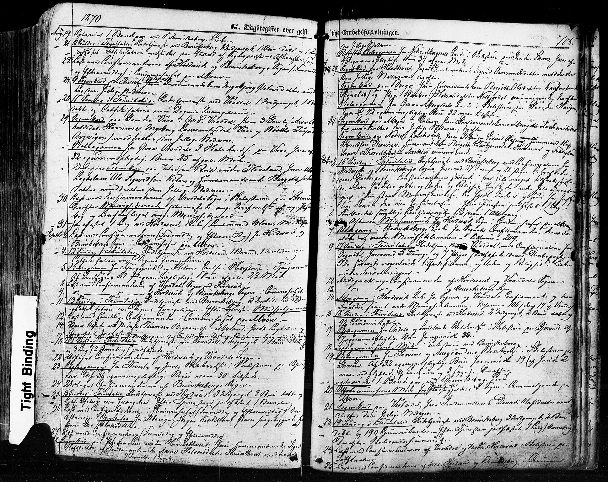 Kviteseid kirkebøker, AV/SAKO-A-276/F/Fa/L0007: Parish register (official) no. I 7, 1859-1881, p. 705