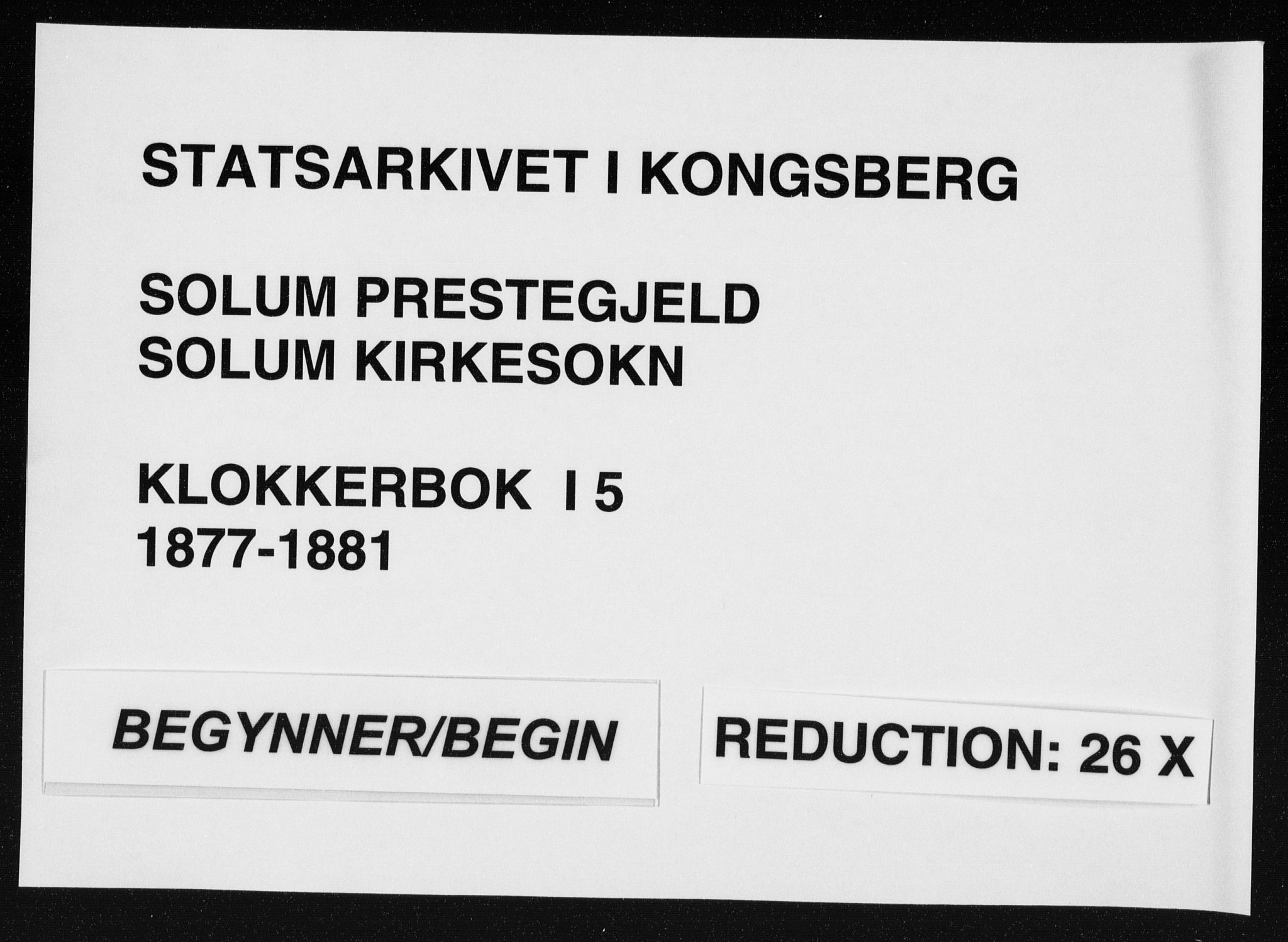 Solum kirkebøker, SAKO/A-306/G/Ga/L0005: Parish register (copy) no. I 5, 1877-1881