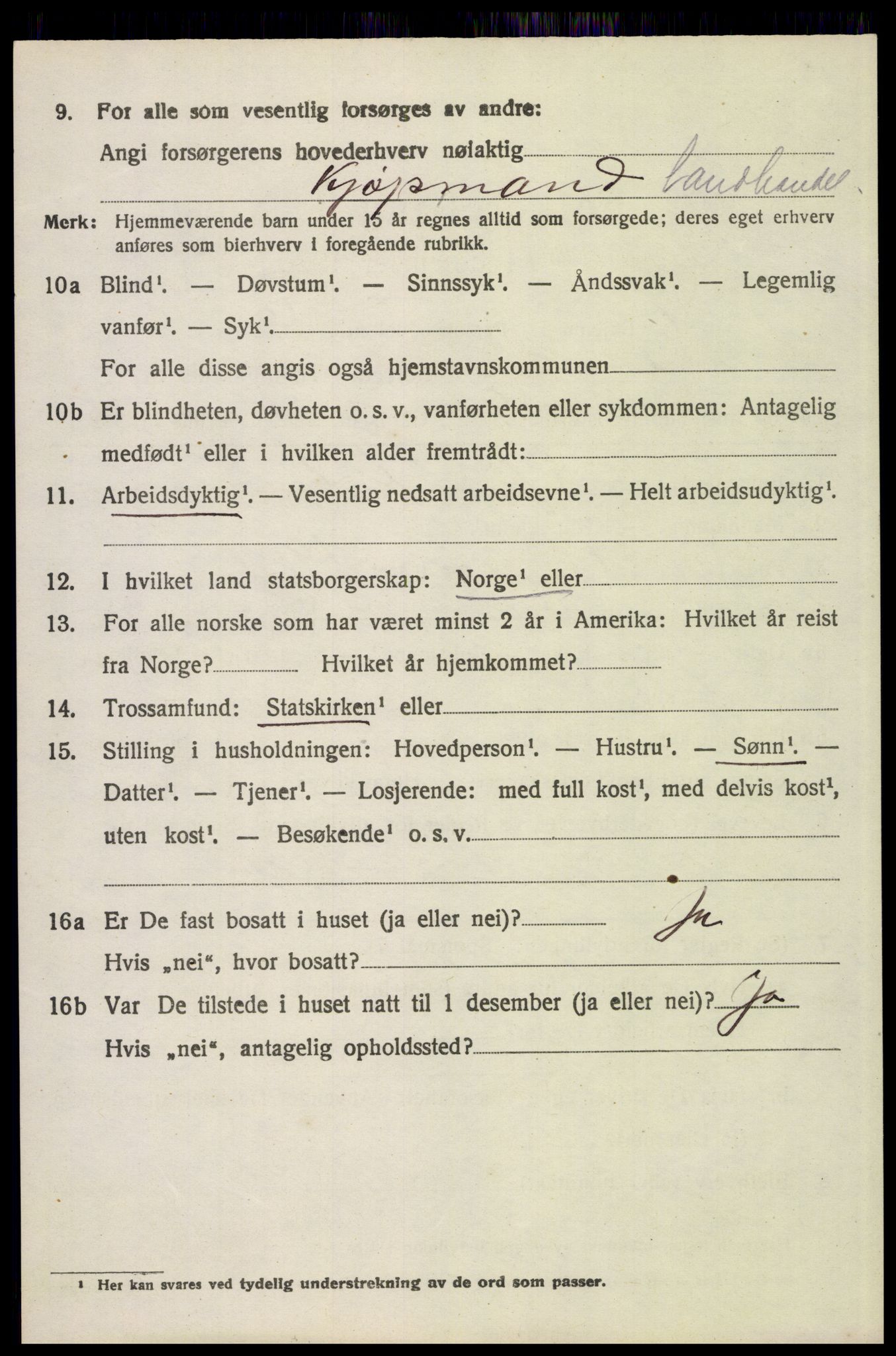 SAH, 1920 census for Elverum, 1920, p. 14889