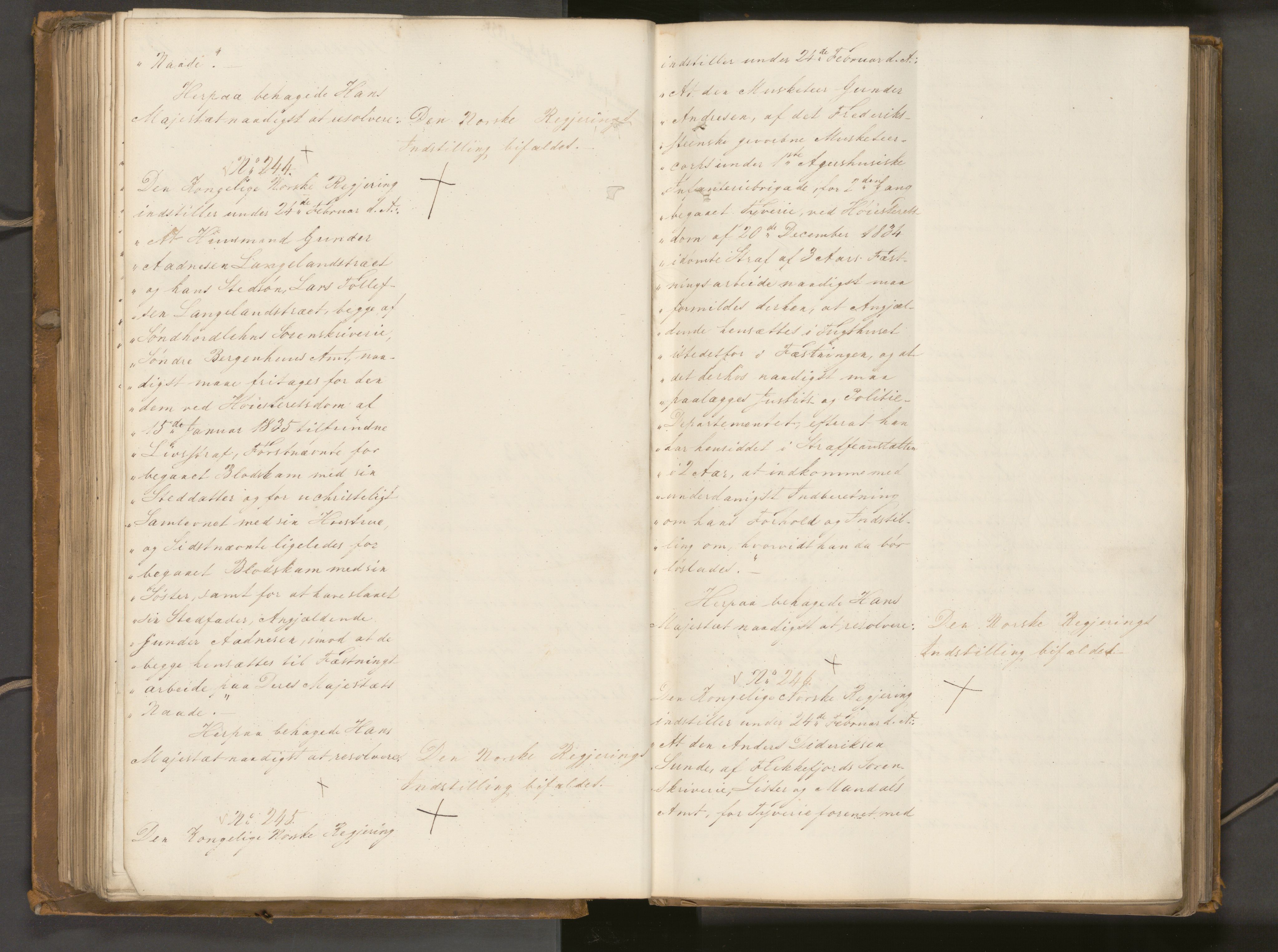 Statsrådssekretariatet, AV/RA-S-1001/A/Ab/L0040: Kgl. res. nr. 1-568, 1. halvår, 1835