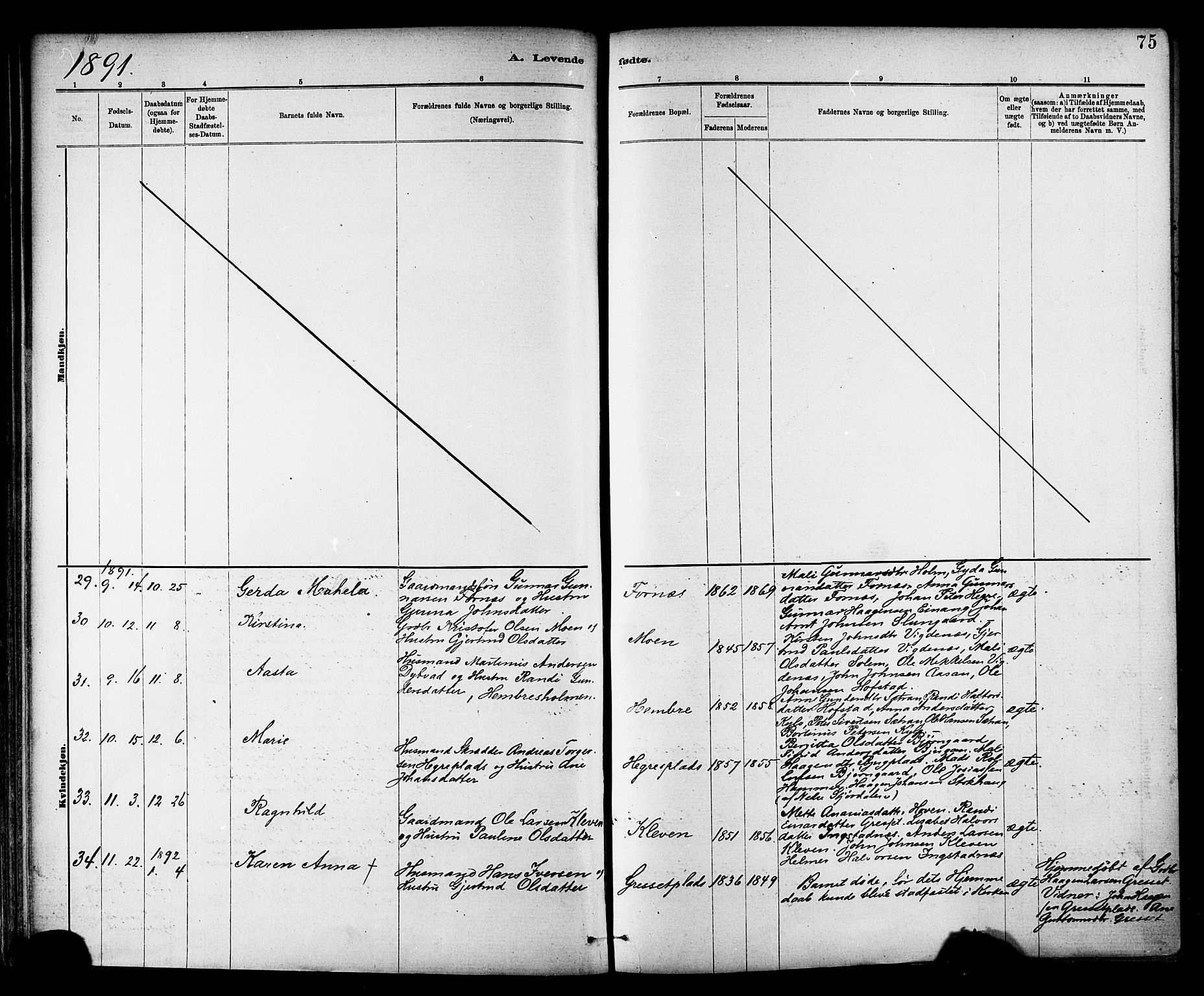 Ministerialprotokoller, klokkerbøker og fødselsregistre - Nord-Trøndelag, AV/SAT-A-1458/703/L0030: Parish register (official) no. 703A03, 1880-1892, p. 75