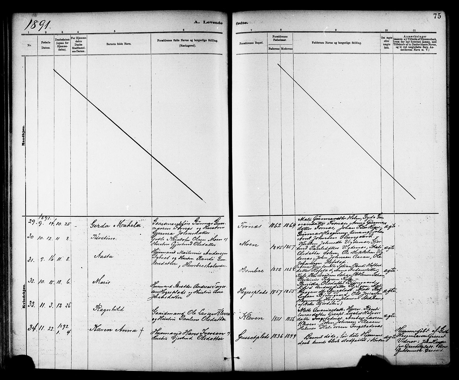 Ministerialprotokoller, klokkerbøker og fødselsregistre - Nord-Trøndelag, AV/SAT-A-1458/703/L0030: Parish register (official) no. 703A03, 1880-1892, p. 75