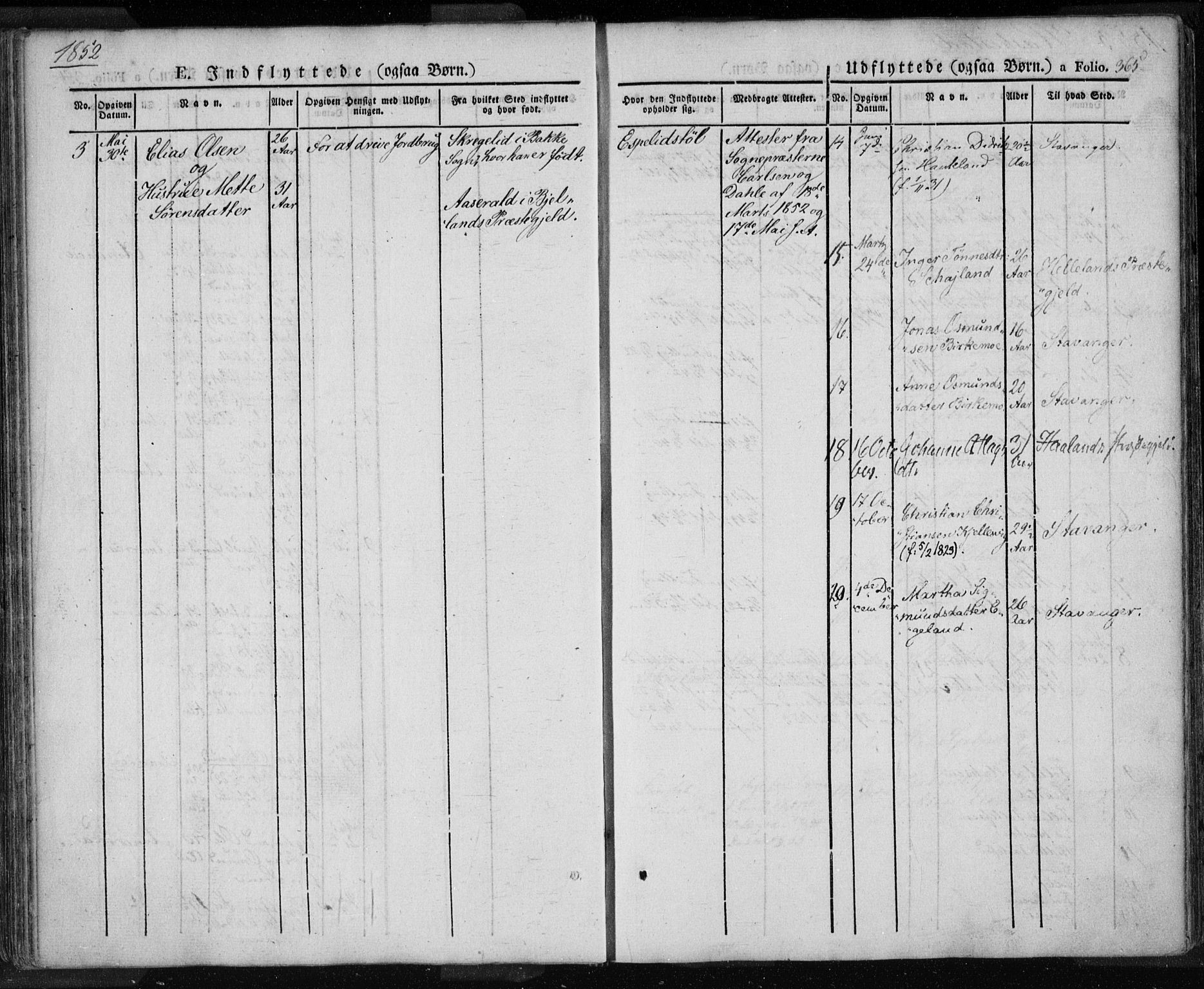 Lund sokneprestkontor, SAST/A-101809/S06/L0008: Parish register (official) no. A 7.2, 1833-1854, p. 365