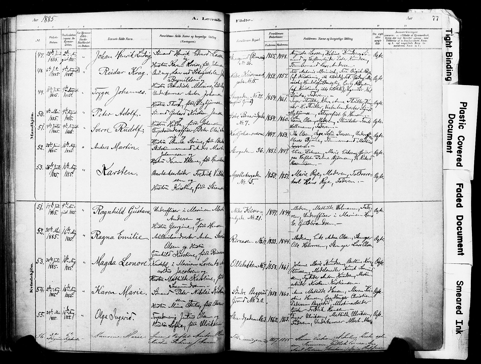 Horten kirkebøker, AV/SAKO-A-348/F/Fa/L0003: Parish register (official) no. 3, 1878-1887, p. 77