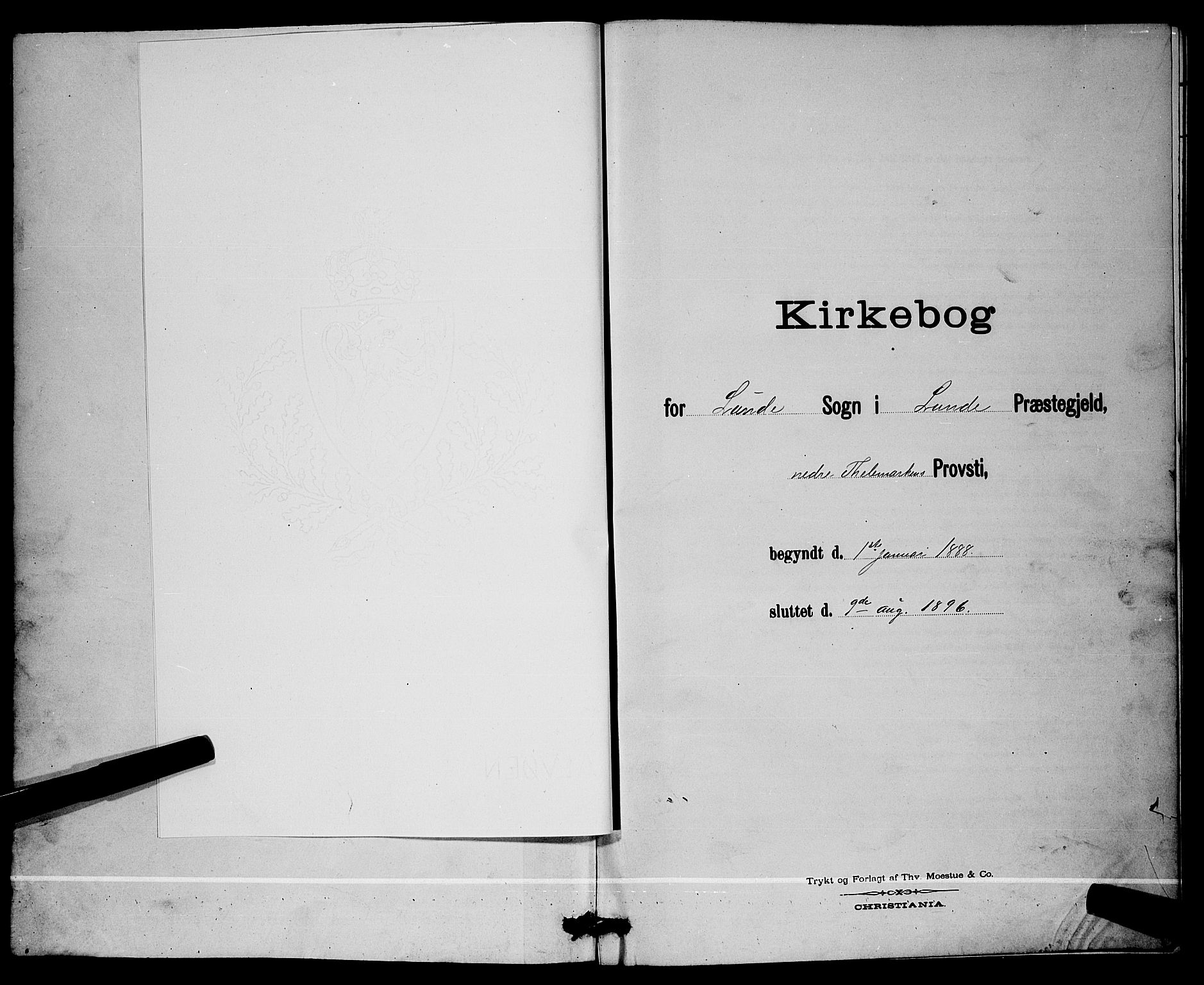 Lunde kirkebøker, SAKO/A-282/G/Ga/L0002: Parish register (copy) no. I 2, 1887-1896