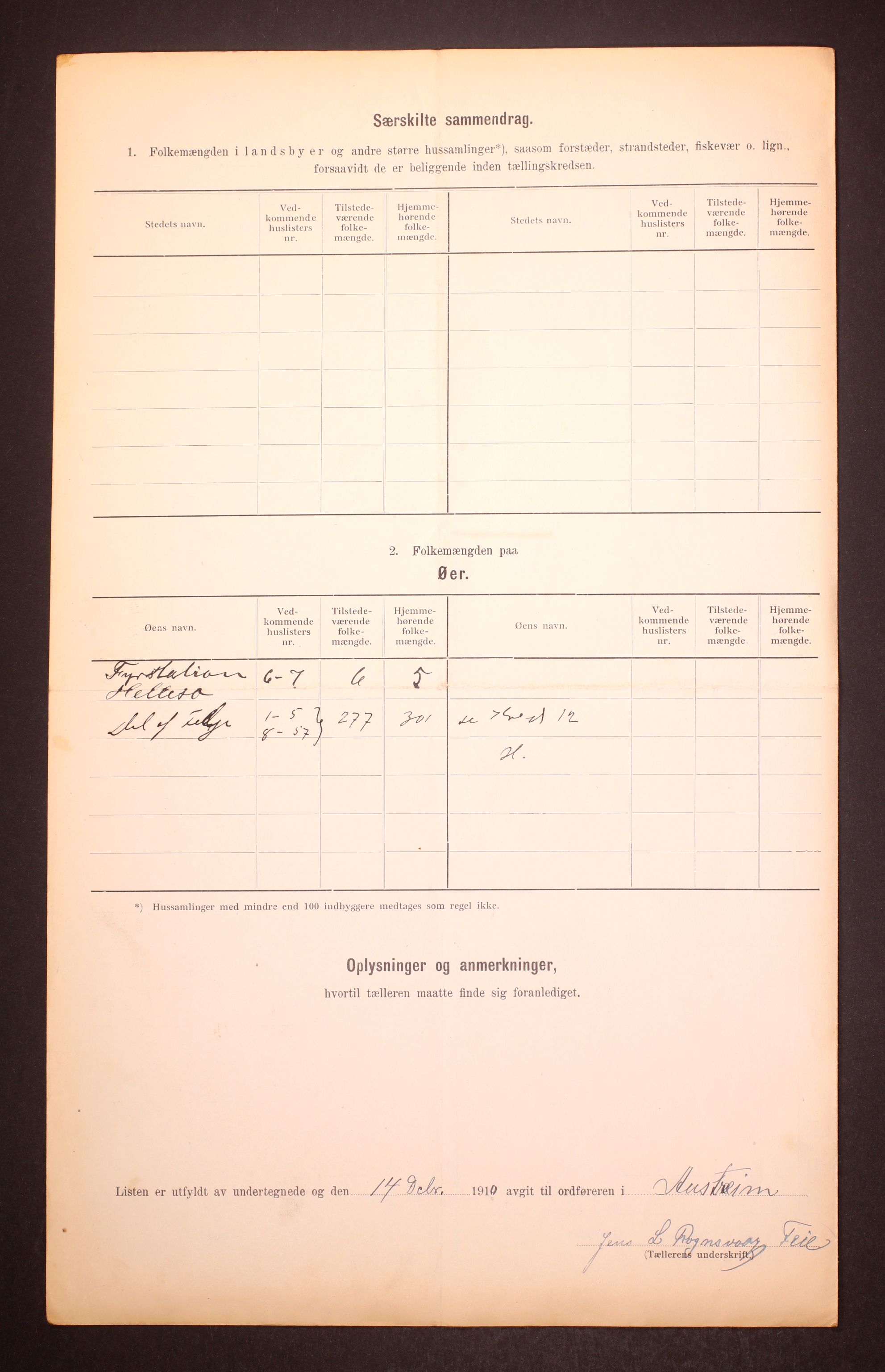 RA, 1910 census for Austrheim, 1910, p. 34