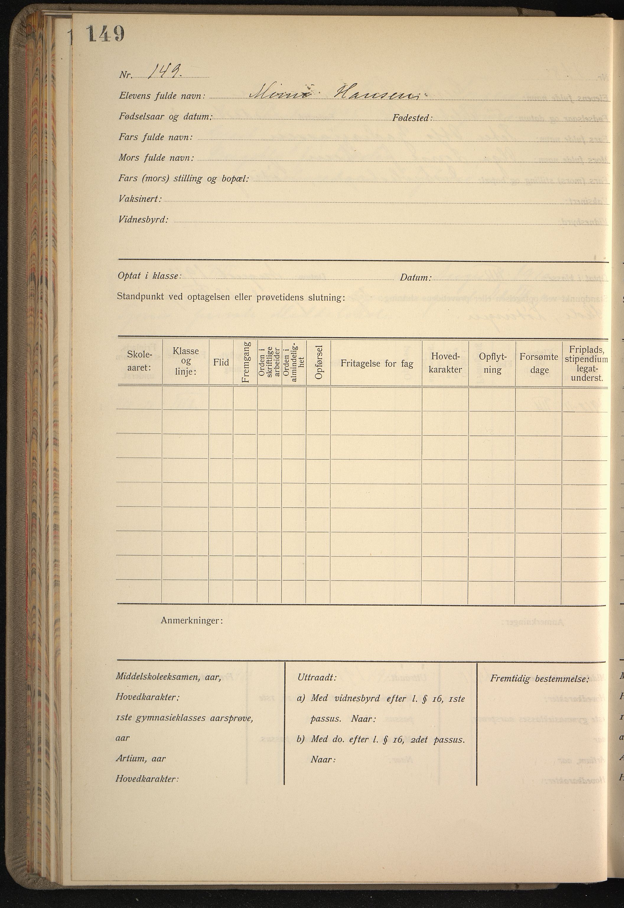 Vestfold fylkeskommune. Greveskogen videregående skole før 1998, VEMU/A-1162/G/Gb/L0003: Manntallsprotokoll Pikeskolen, 1909-1911, p. 150