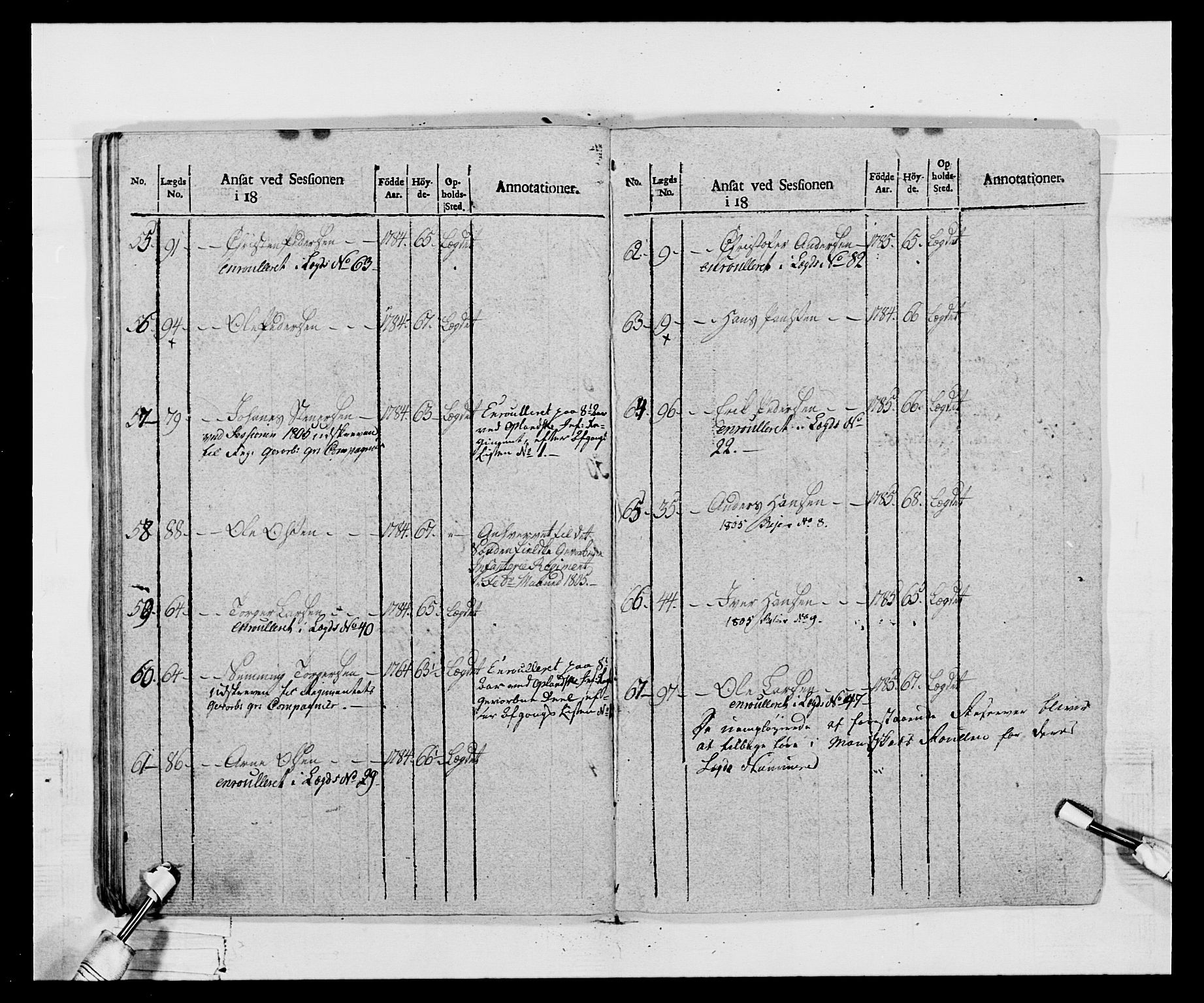 Generalitets- og kommissariatskollegiet, Det kongelige norske kommissariatskollegium, AV/RA-EA-5420/E/Eh/L0068: Opplandske nasjonale infanteriregiment, 1802-1805, p. 532