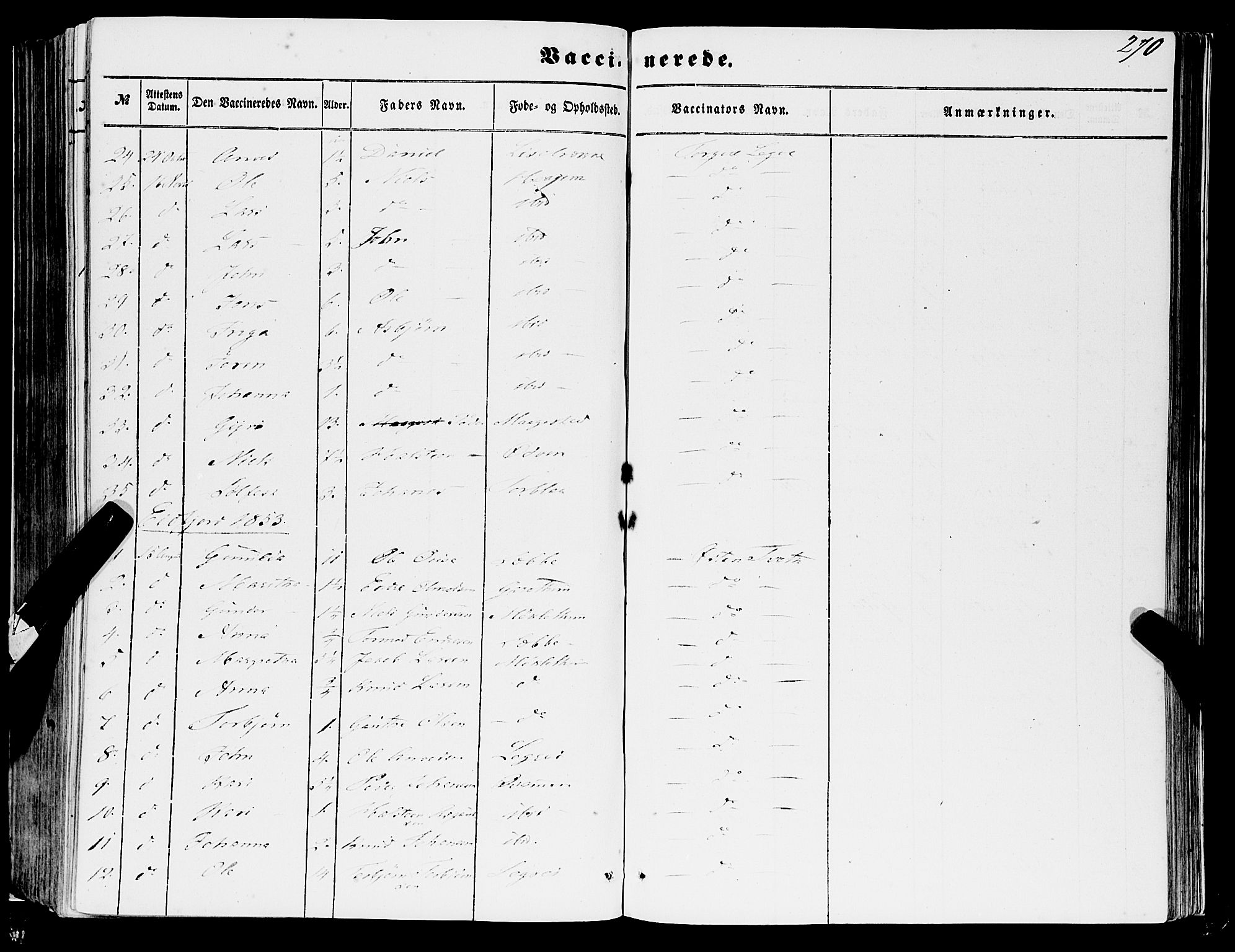 Ulvik sokneprestembete, SAB/A-78801/H/Haa: Parish register (official) no. A 13, 1853-1863, p. 270