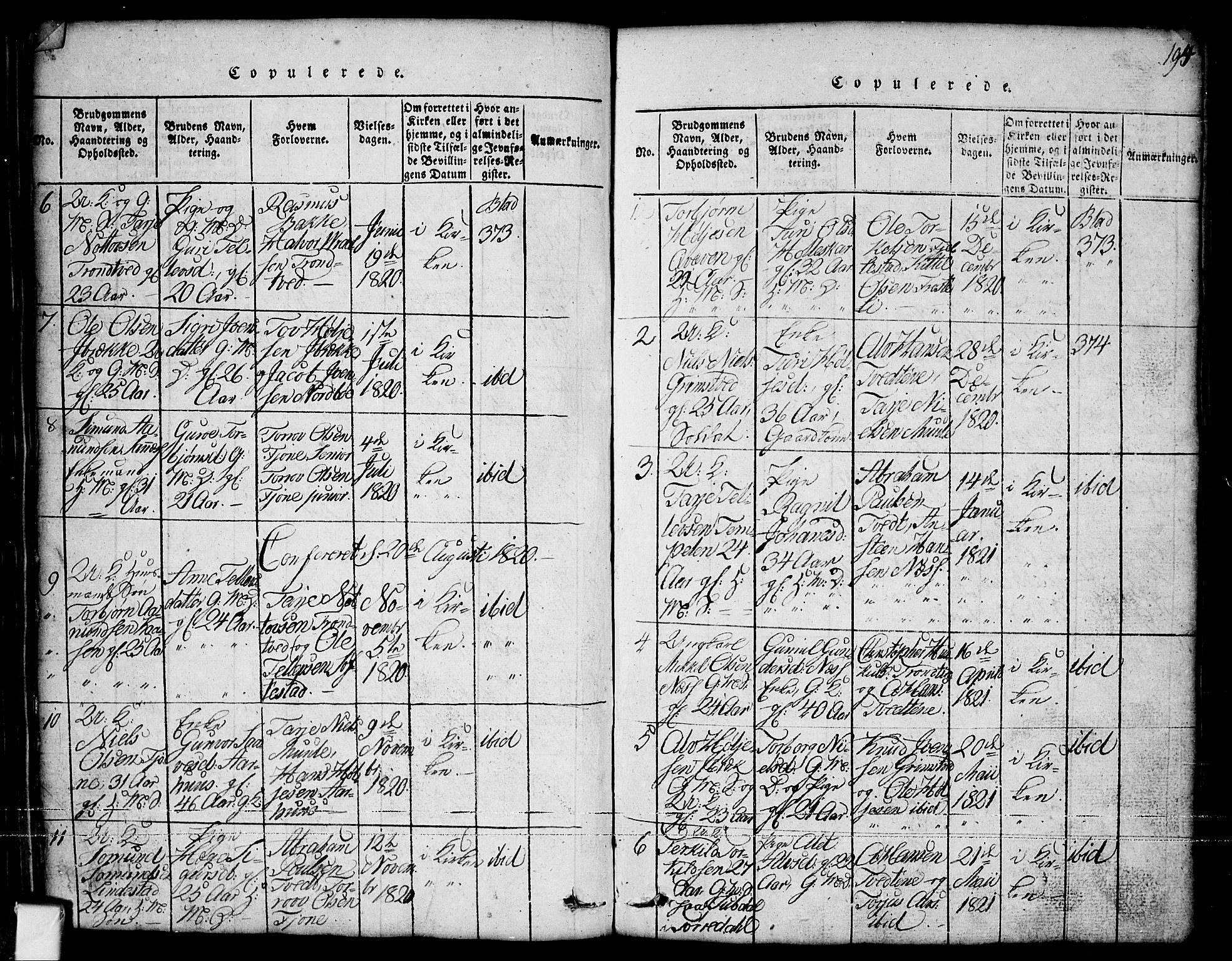 Nissedal kirkebøker, SAKO/A-288/G/Ga/L0001: Parish register (copy) no. I 1, 1814-1860, p. 194