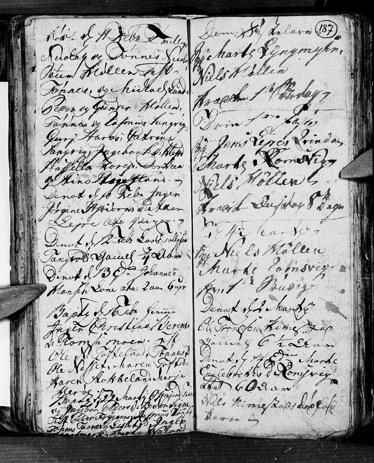 Søgne sokneprestkontor, SAK/1111-0037/F/Fb/Fbb/L0001: Parish register (copy) no. B 1, 1779-1802, p. 187