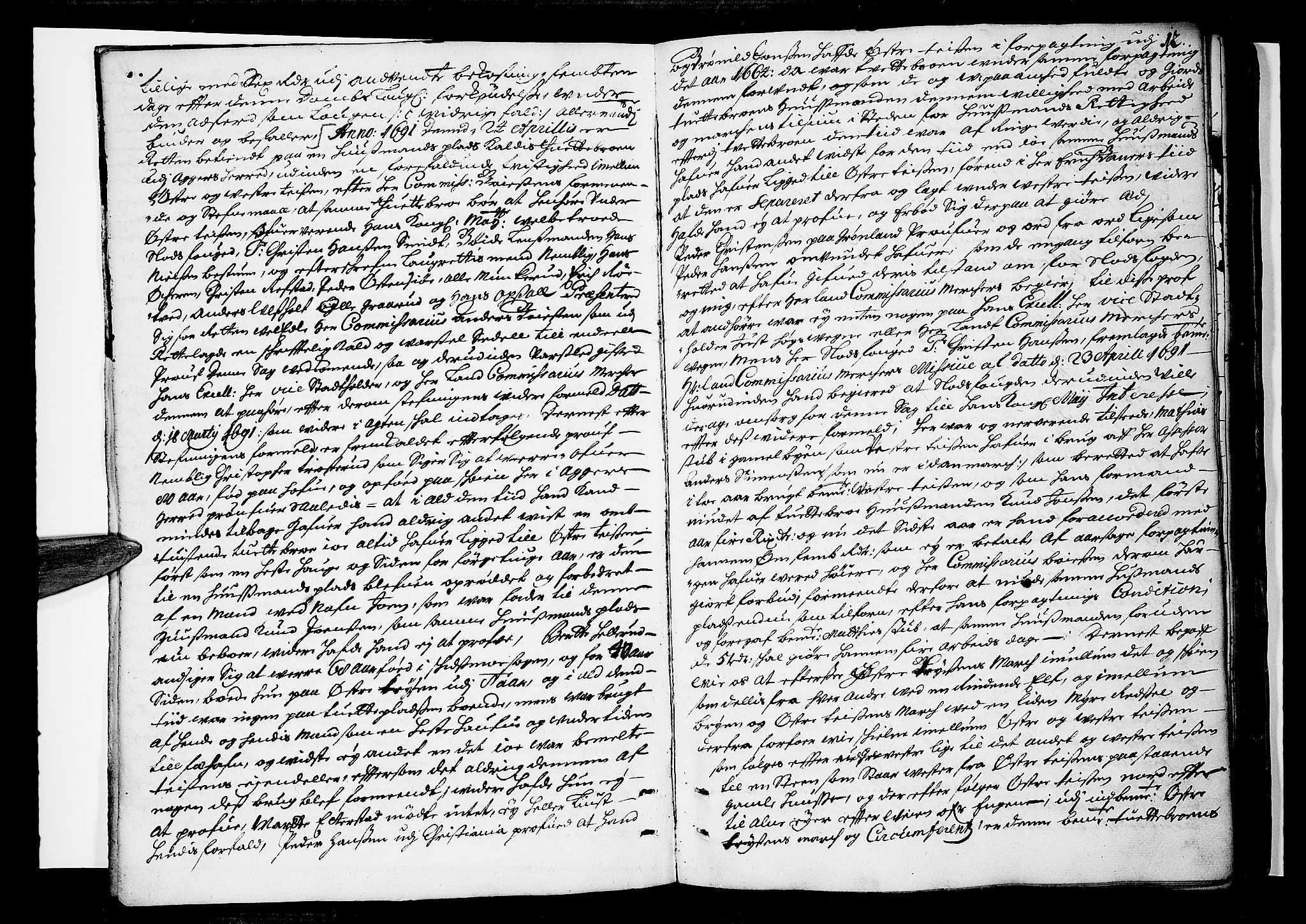Aker sorenskriveri, AV/SAO-A-10895/F/Fb/L0024: Tingbok, 1691-1692, p. 11b-12a