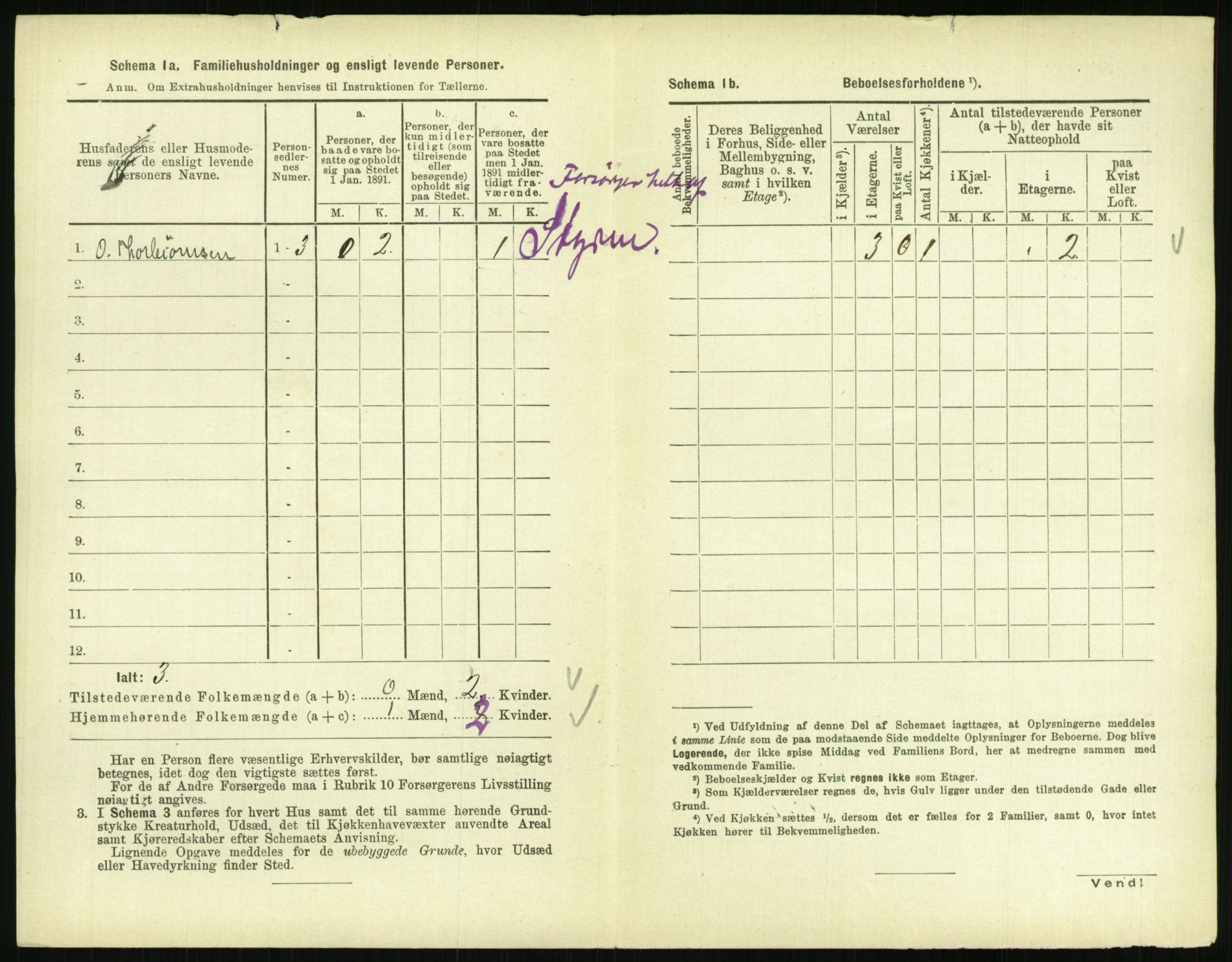 RA, 1891 census for 0801 Kragerø, 1891, p. 1123