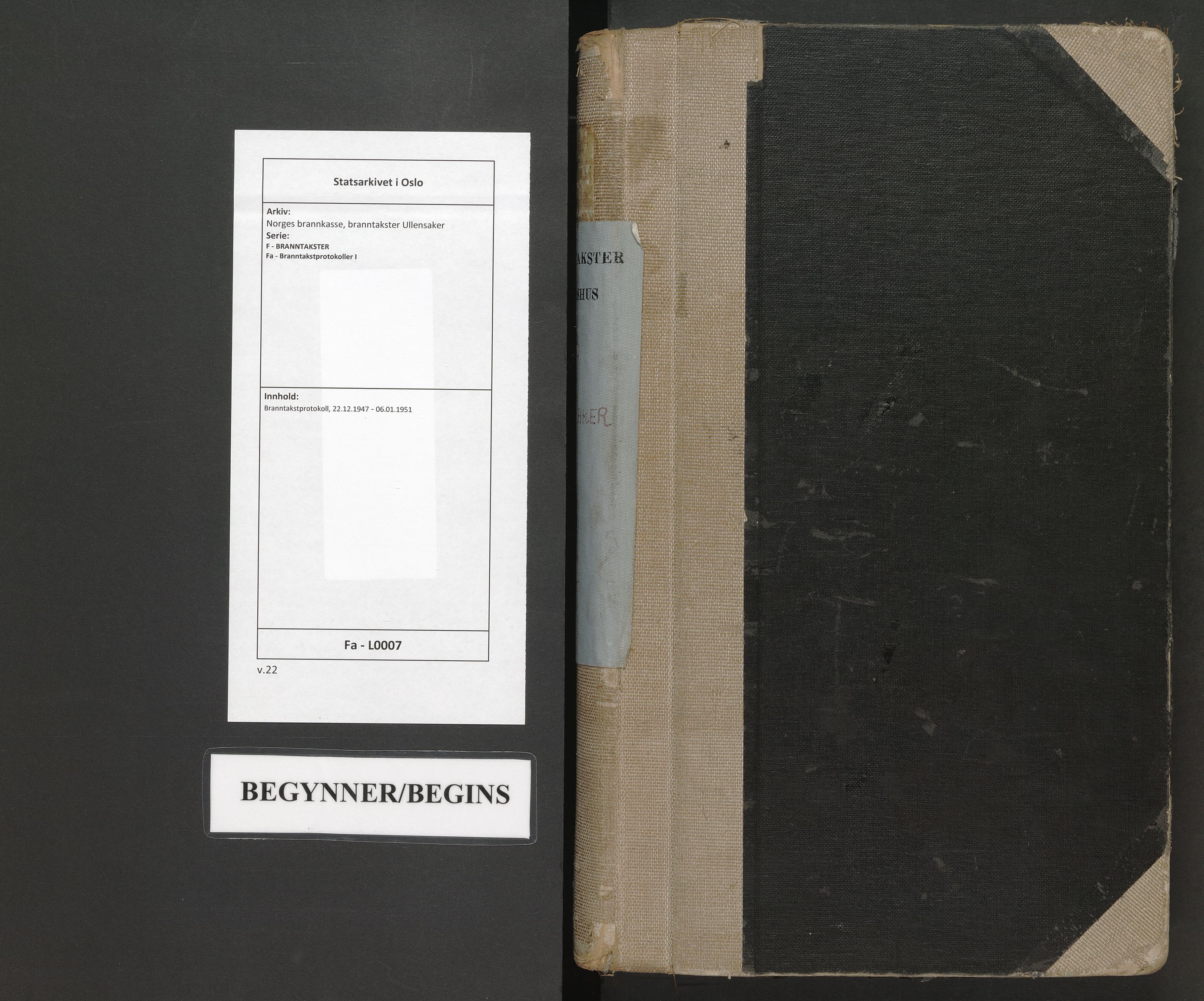 Norges brannkasse, branntakster Ullensaker, AV/SAO-A-11399/F/Fa/L0007: Branntakstprotokoll, 1947-1951