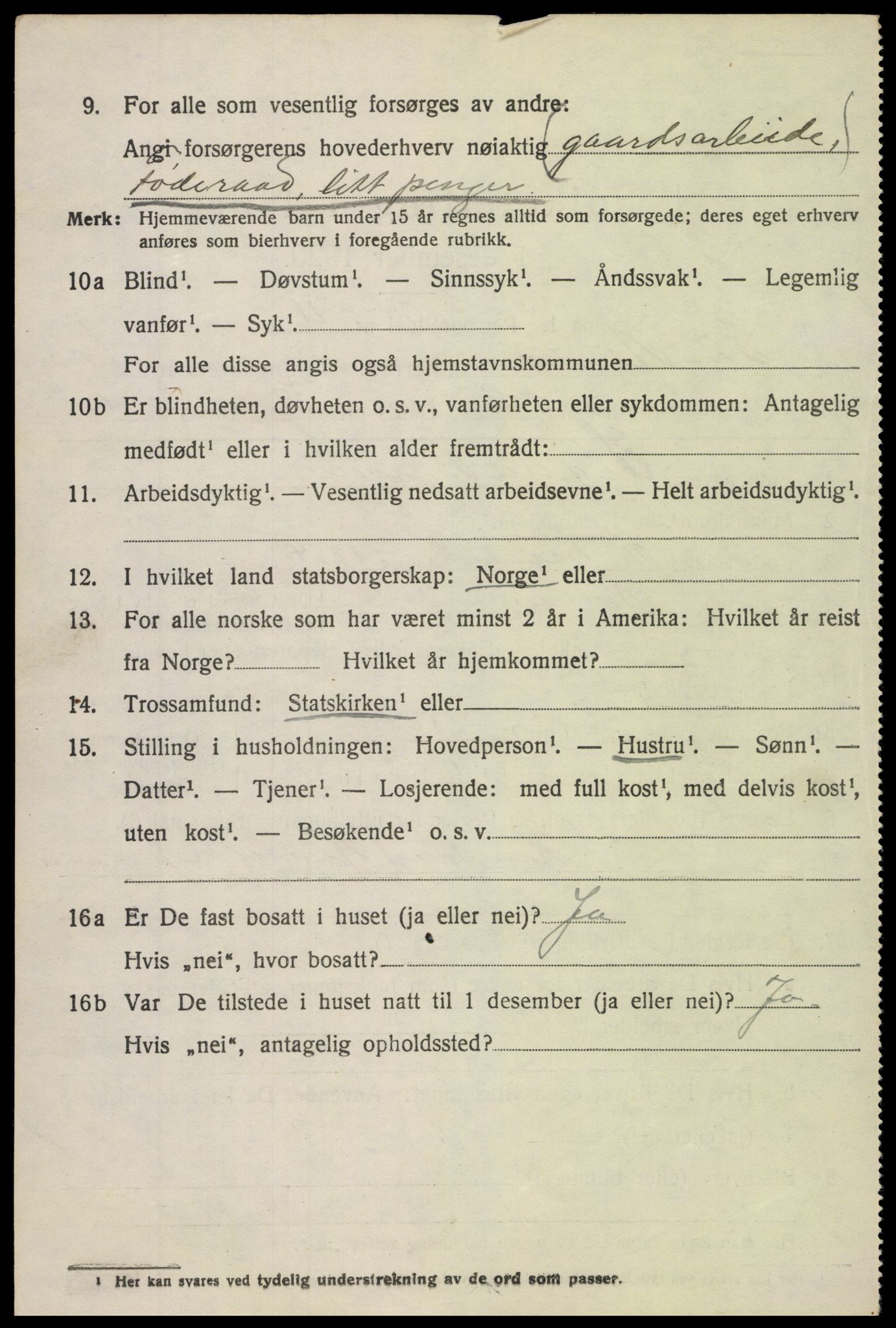 SAH, 1920 census for Sør-Aurdal, 1920, p. 2930