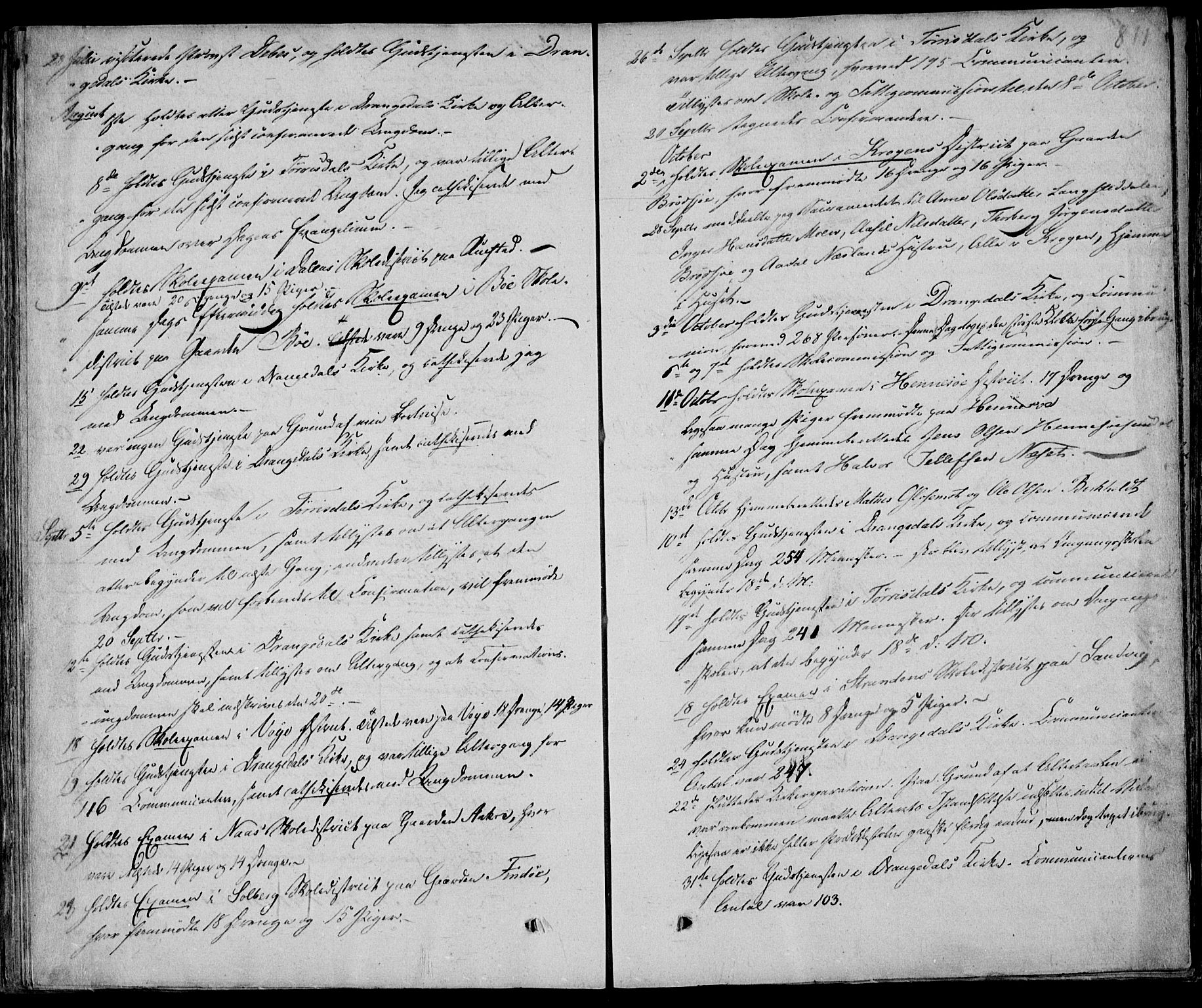 Drangedal kirkebøker, AV/SAKO-A-258/F/Fa/L0007b: Parish register (official) no. 7b, 1837-1856, p. 811
