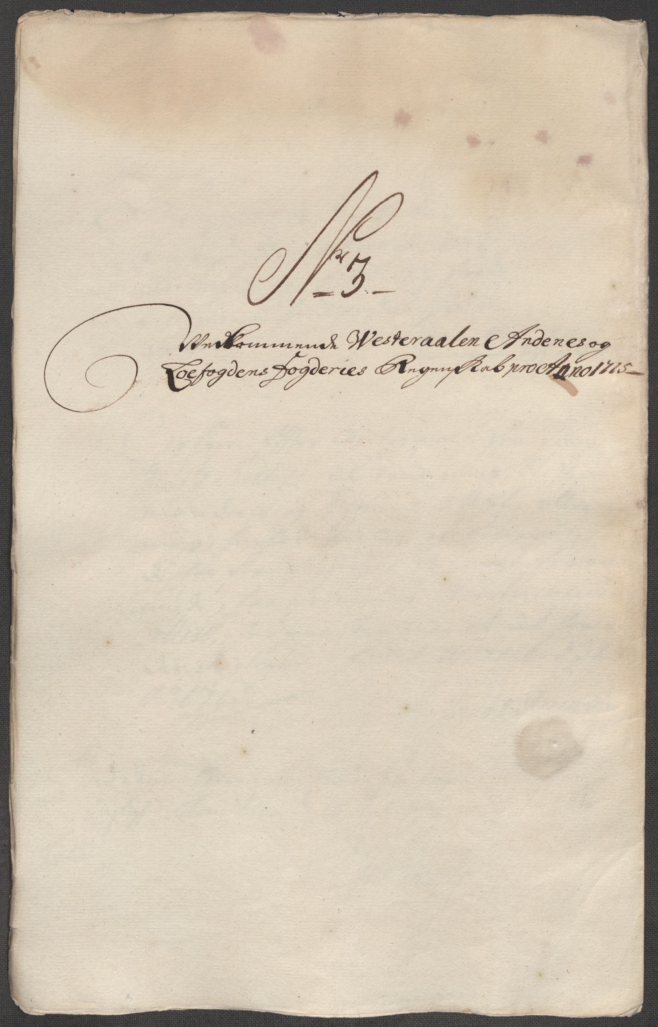 Rentekammeret inntil 1814, Reviderte regnskaper, Fogderegnskap, RA/EA-4092/R67/L4681: Fogderegnskap Vesterålen, Andenes og Lofoten, 1715, p. 66