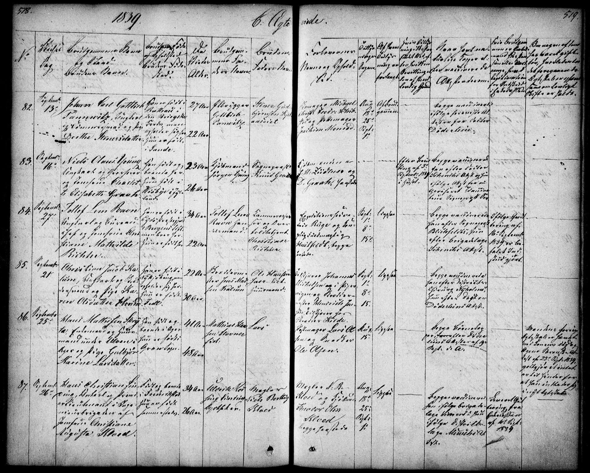Oslo domkirke Kirkebøker, SAO/A-10752/F/Fa/L0019: Parish register (official) no. 19, 1828-1847, p. 518-519