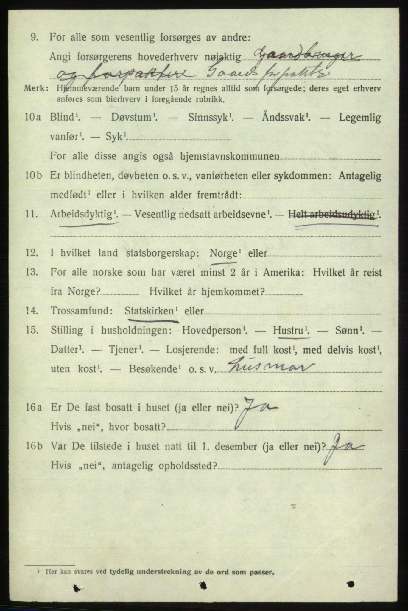 SAB, 1920 census for Skånevik, 1920, p. 5182
