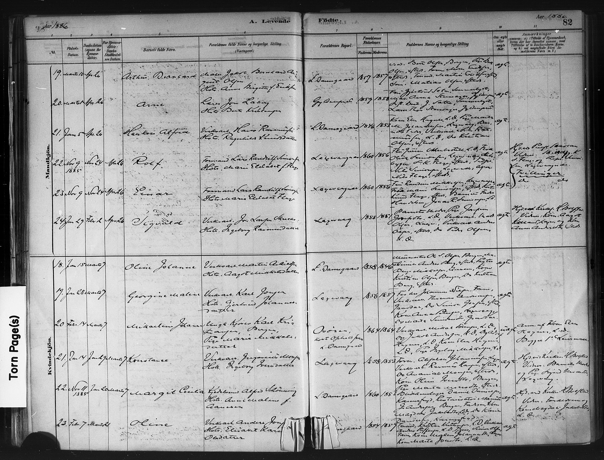 Askøy Sokneprestembete, AV/SAB-A-74101/H/Ha/Haa/Haae/L0002: Parish register (official) no. E 2, 1878-1891, p. 82