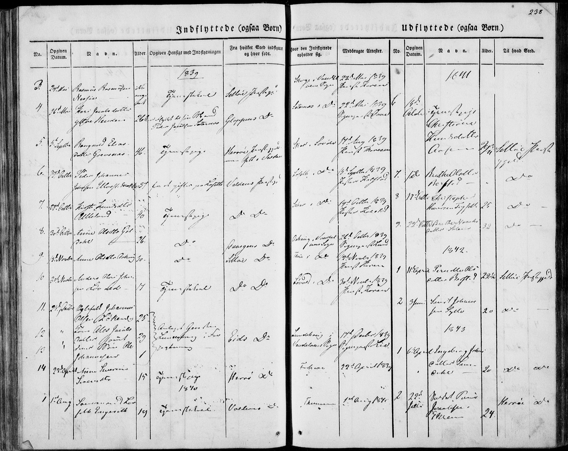 Ministerialprotokoller, klokkerbøker og fødselsregistre - Møre og Romsdal, AV/SAT-A-1454/501/L0005: Parish register (official) no. 501A05, 1831-1844, p. 238