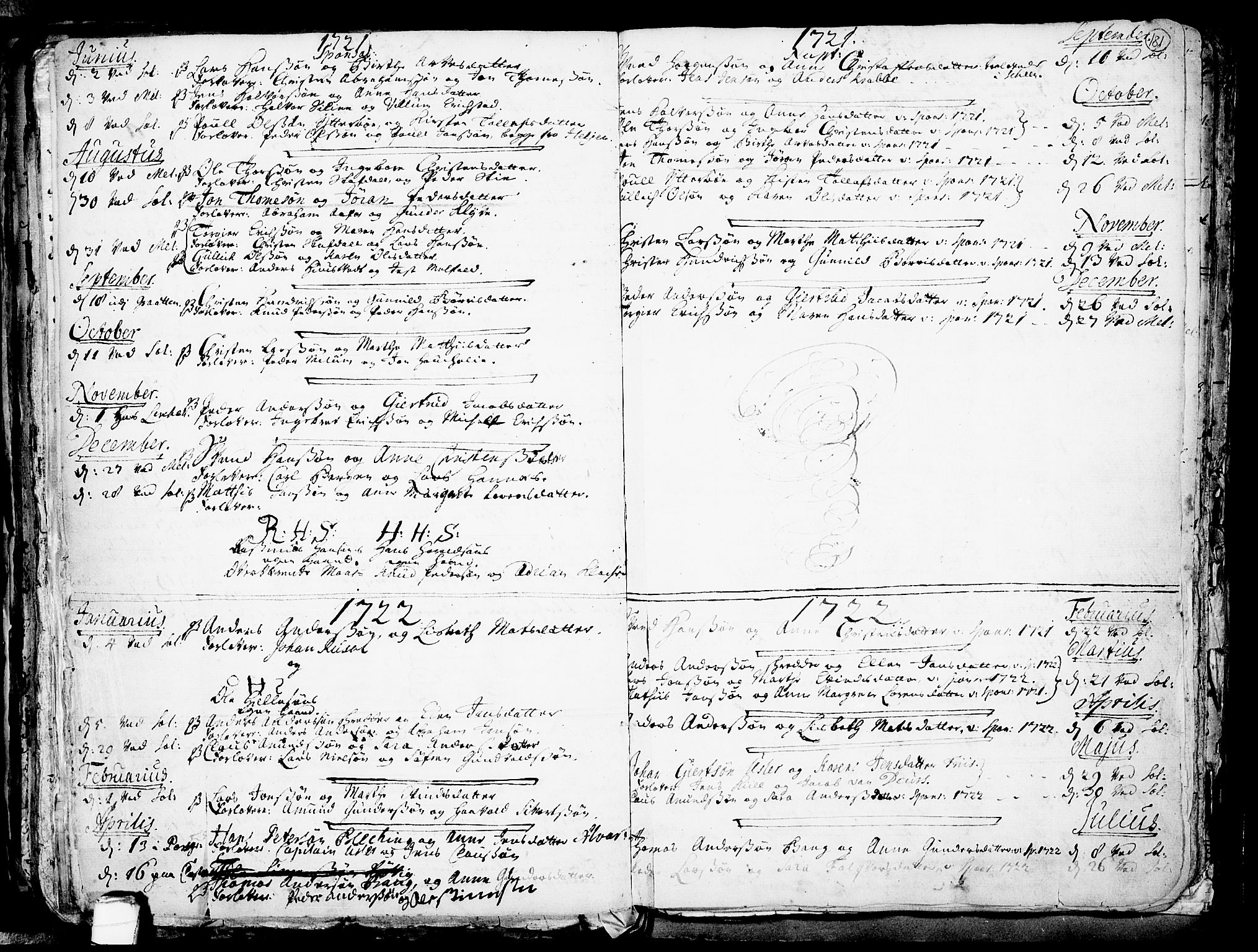 Solum kirkebøker, SAKO/A-306/F/Fa/L0002: Parish register (official) no. I 2, 1713-1761, p. 181