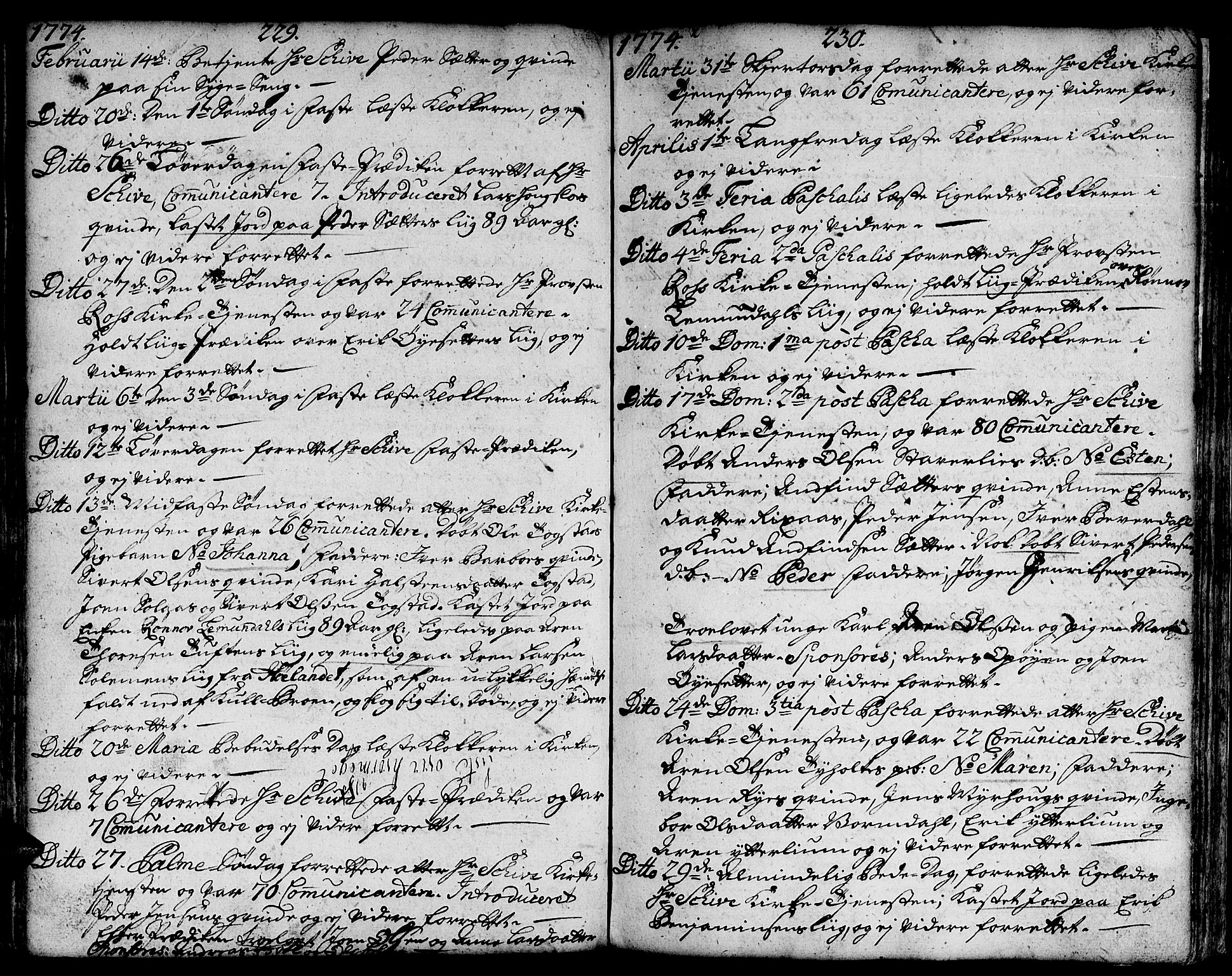Ministerialprotokoller, klokkerbøker og fødselsregistre - Sør-Trøndelag, SAT/A-1456/671/L0840: Parish register (official) no. 671A02, 1756-1794, p. 229-230