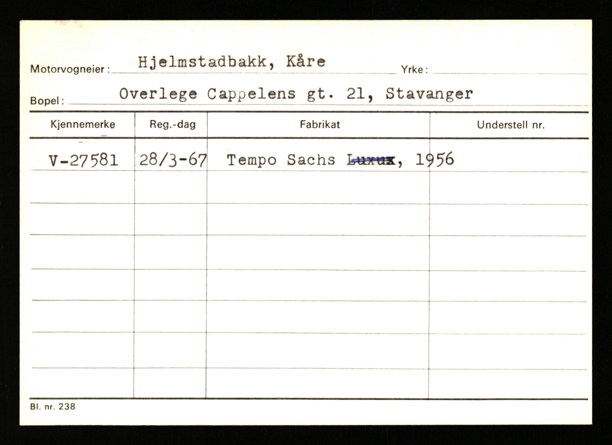 Stavanger trafikkstasjon, AV/SAST-A-101942/0/G/L0005: Registreringsnummer: 23000 - 34245, 1930-1971, p. 1493