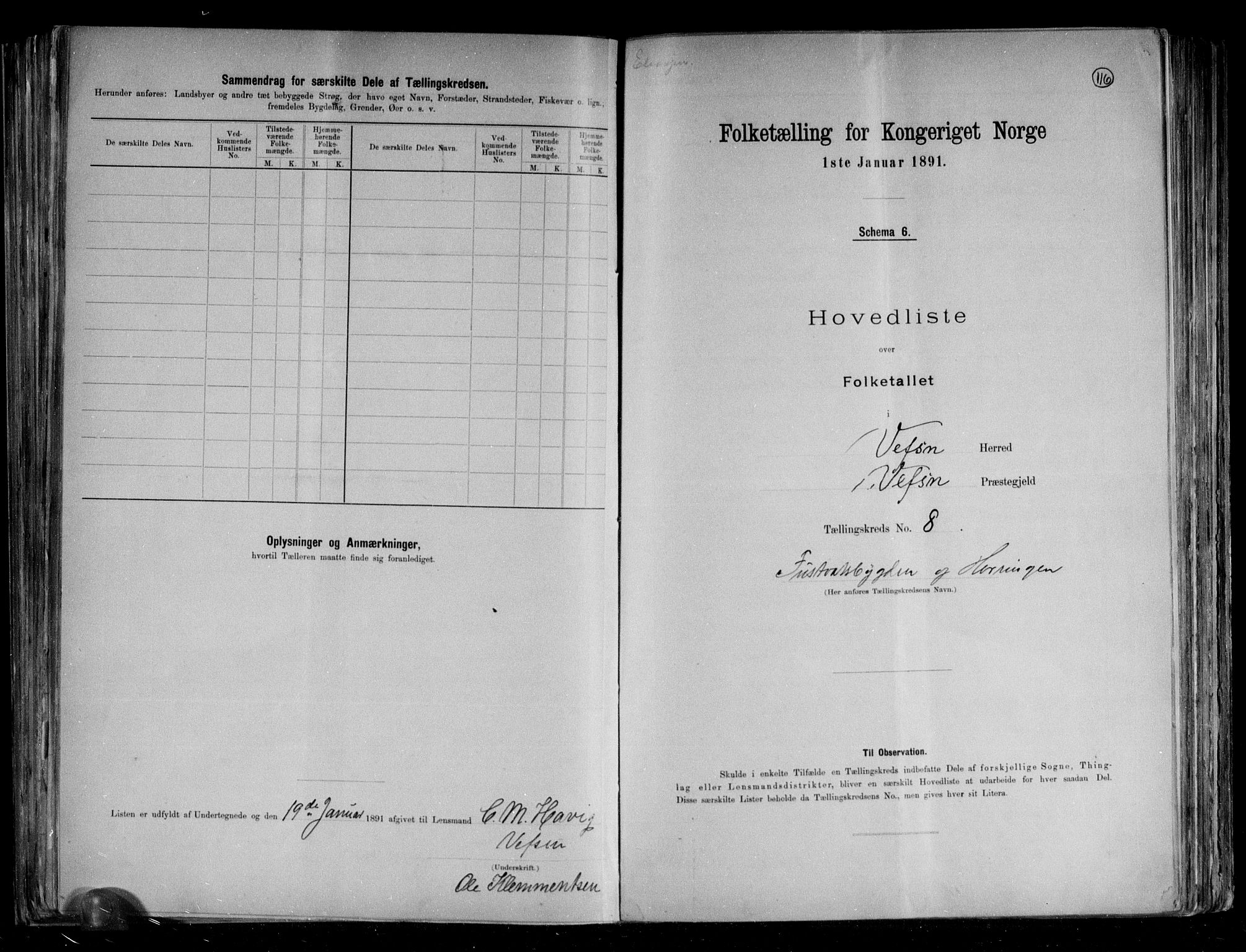 RA, 1891 census for 1824 Vefsn, 1891, p. 21