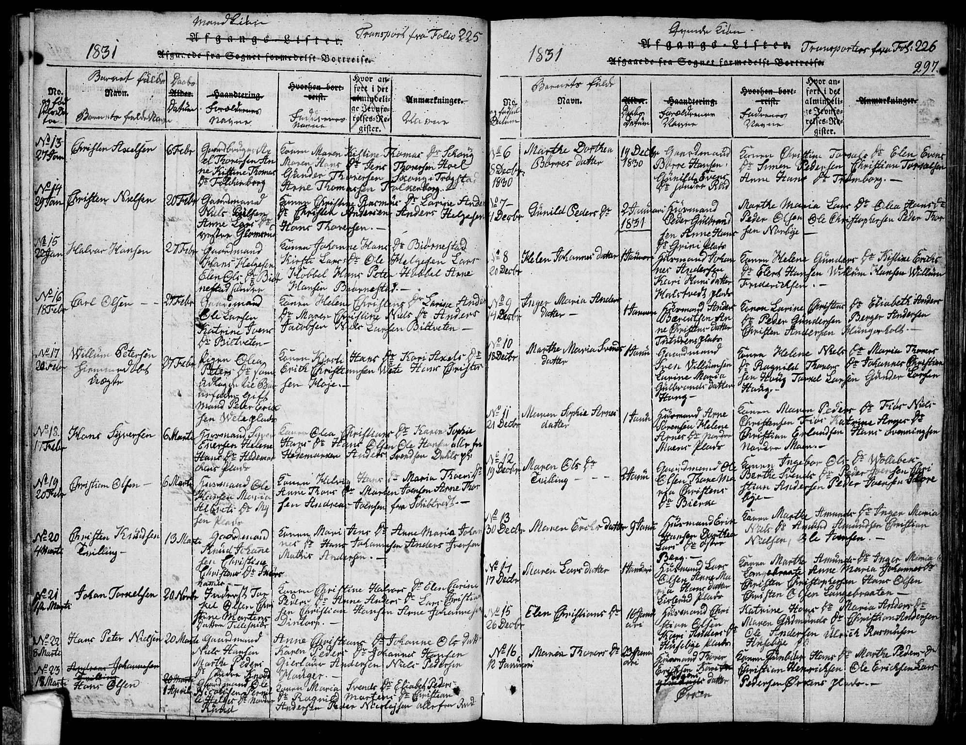 Eidsberg prestekontor Kirkebøker, AV/SAO-A-10905/G/Ga/L0001: Parish register (copy) no. I 1, 1814-1831, p. 297