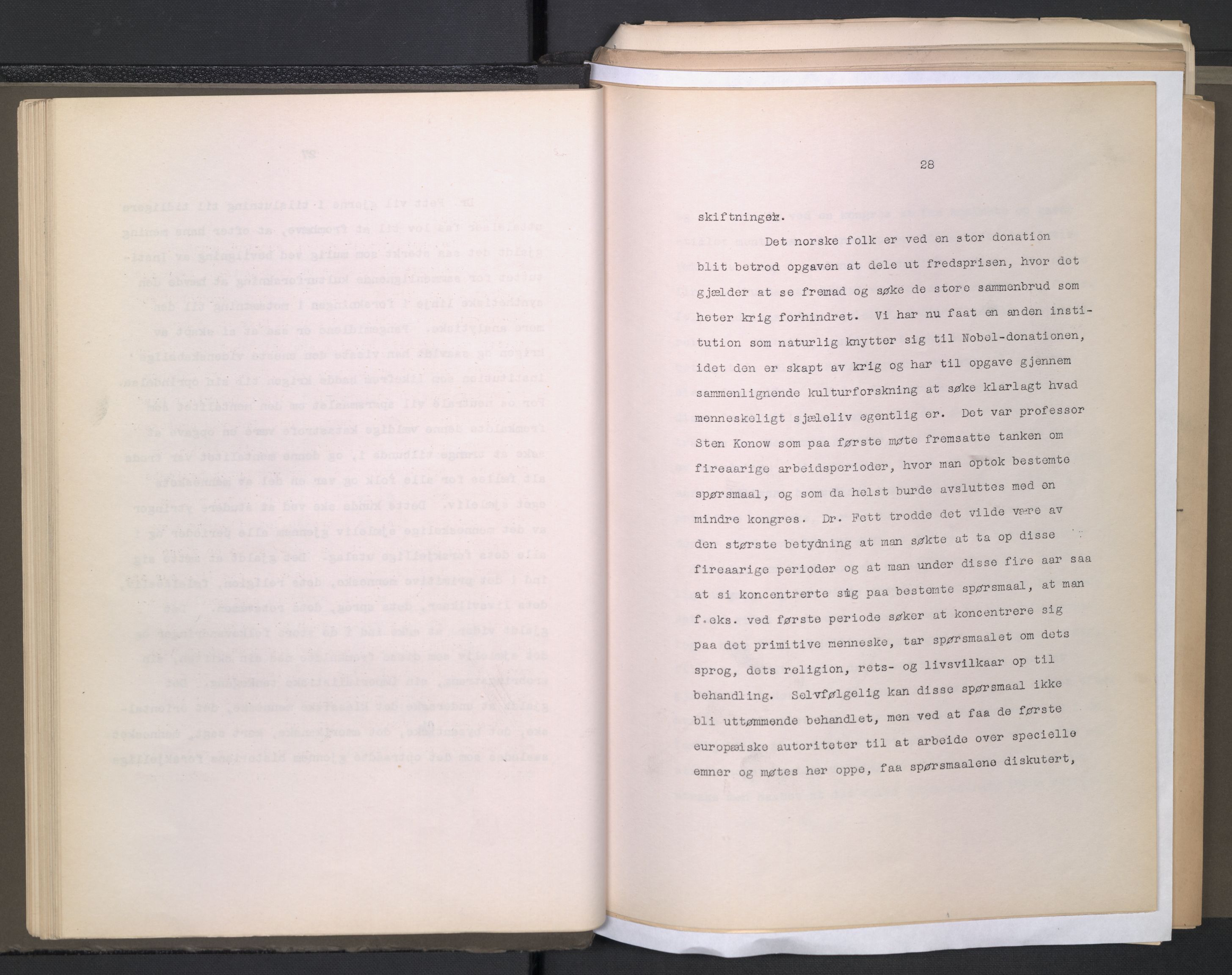 Instituttet for sammenlignende kulturforskning, AV/RA-PA-0424/A/L0005: Styreprotokoll, 1923-1930, p. 28