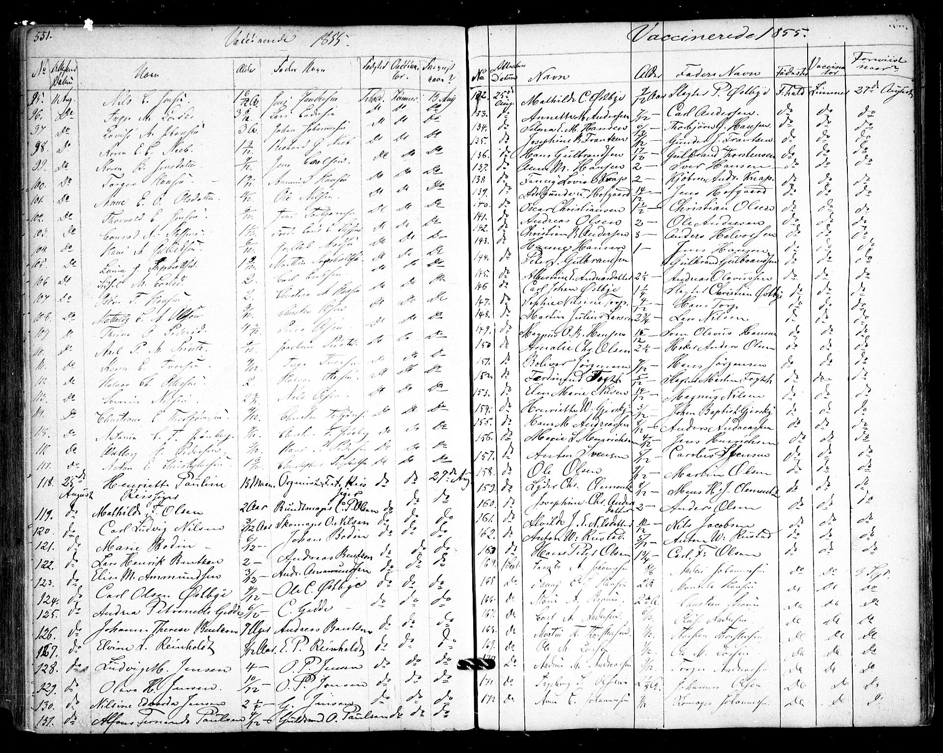 Halden prestekontor Kirkebøker, AV/SAO-A-10909/F/Fa/L0006: Parish register (official) no. I 6, 1845-1856, p. 551