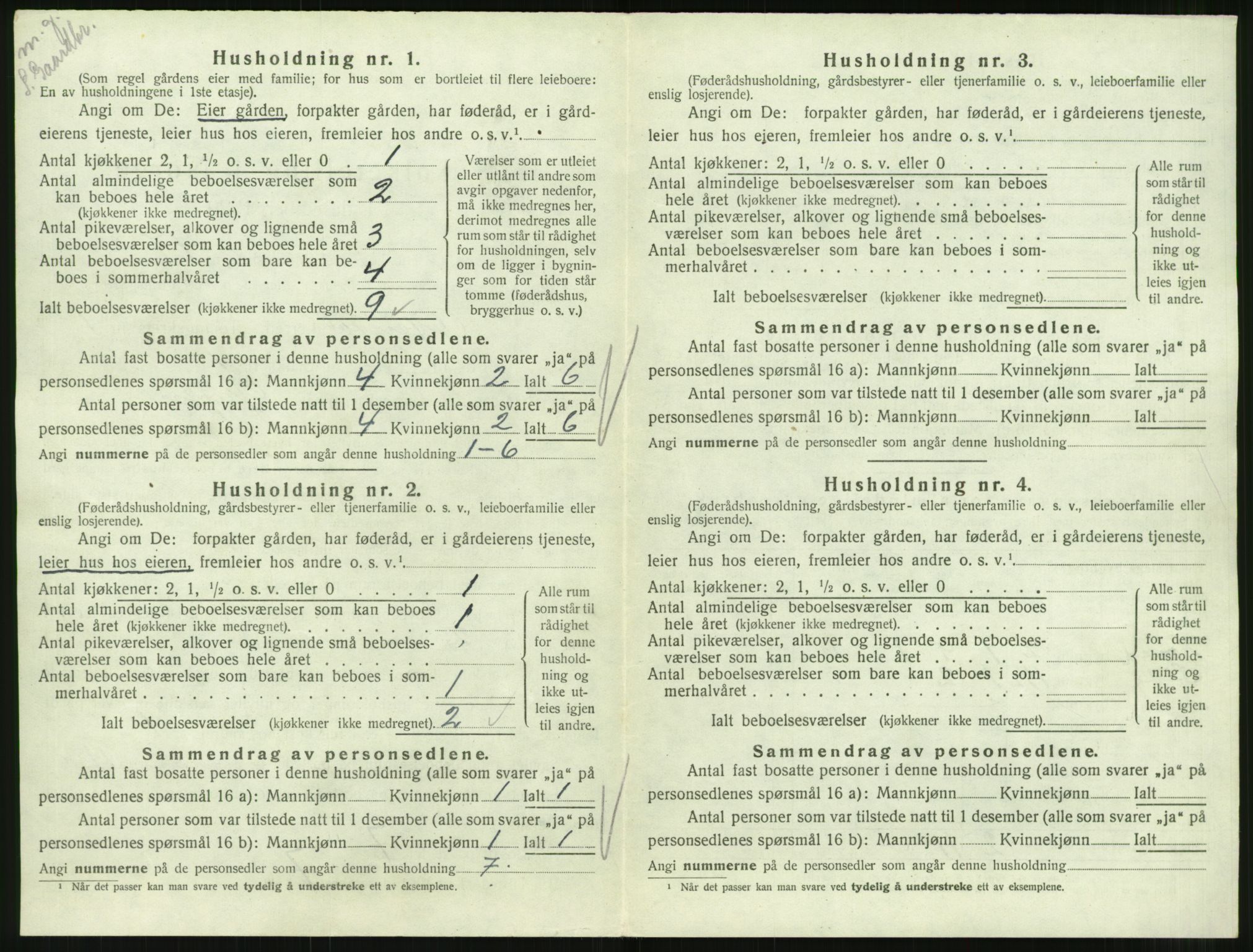 SAT, 1920 census for Øksendal, 1920, p. 118