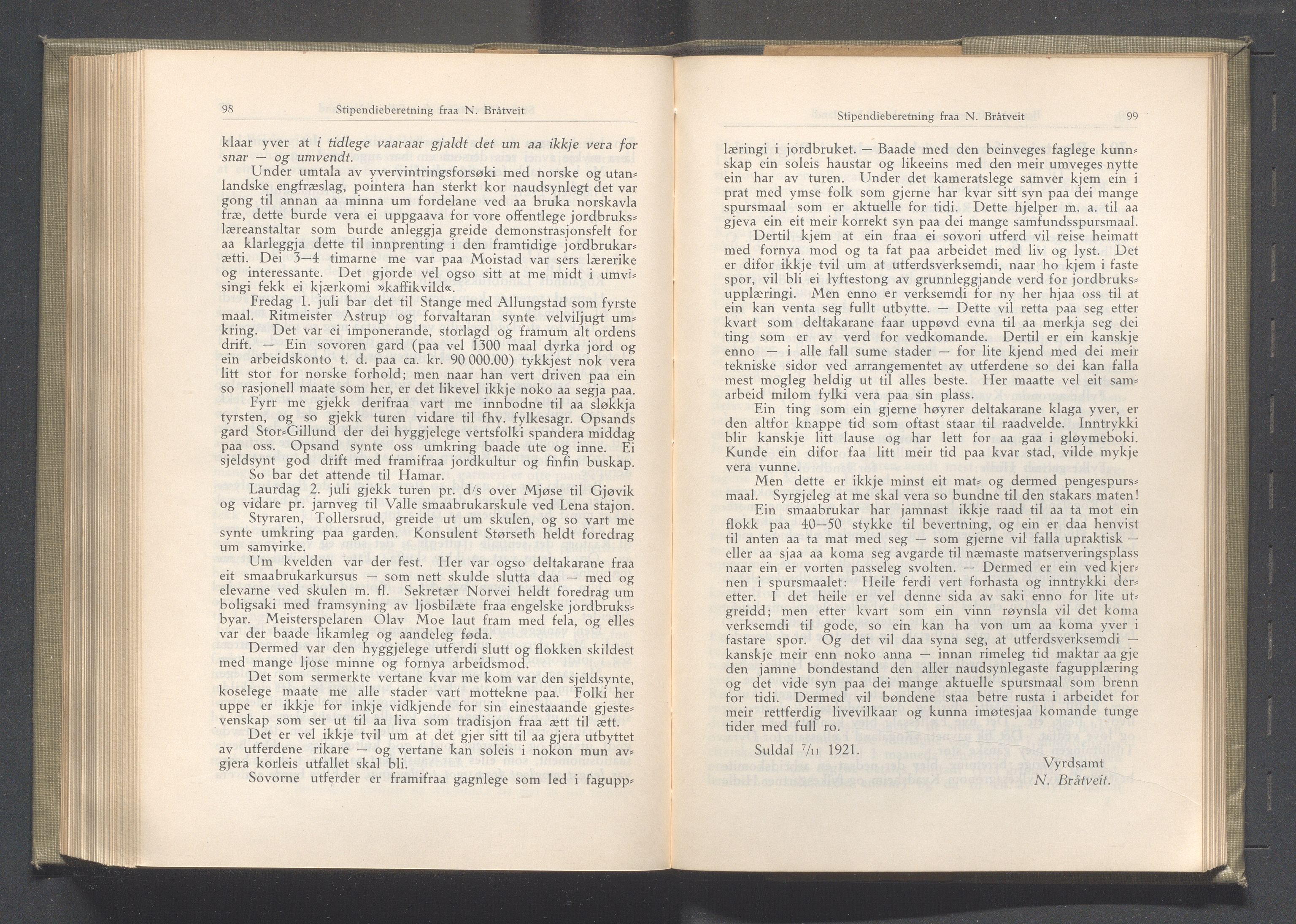 Rogaland fylkeskommune - Fylkesrådmannen , IKAR/A-900/A/Aa/Aaa/L0041: Møtebok , 1922, p. 98-99
