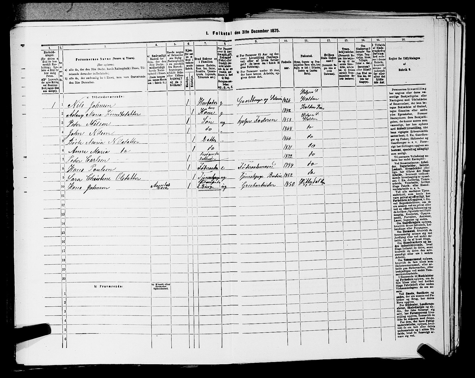 SAKO, 1875 census for 0819P Holla, 1875, p. 785