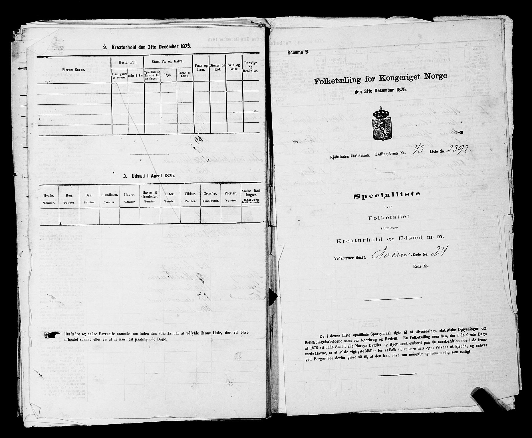 RA, 1875 census for 0301 Kristiania, 1875, p. 6701