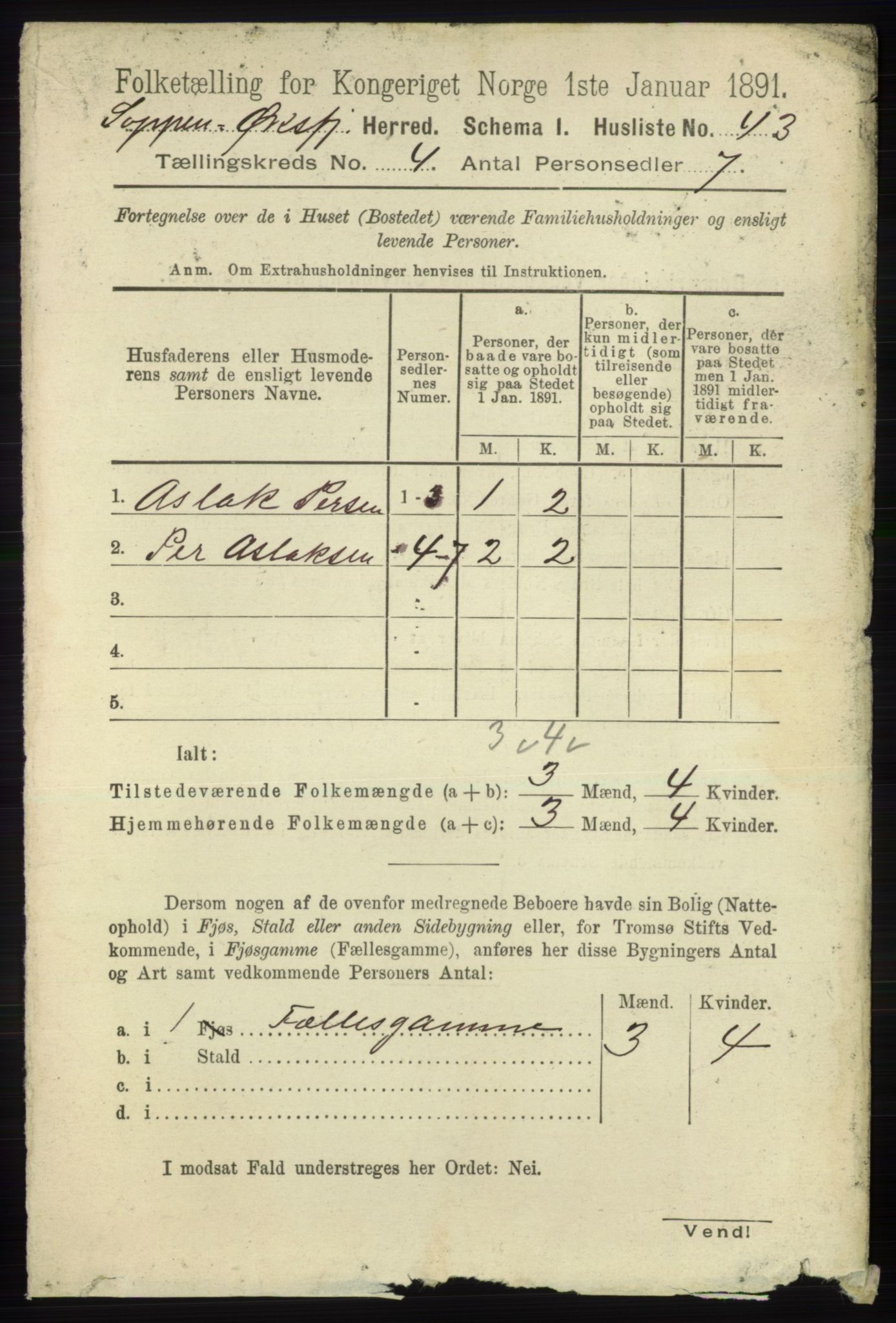 RA, 1891 census for 2014 Loppa, 1891, p. 861