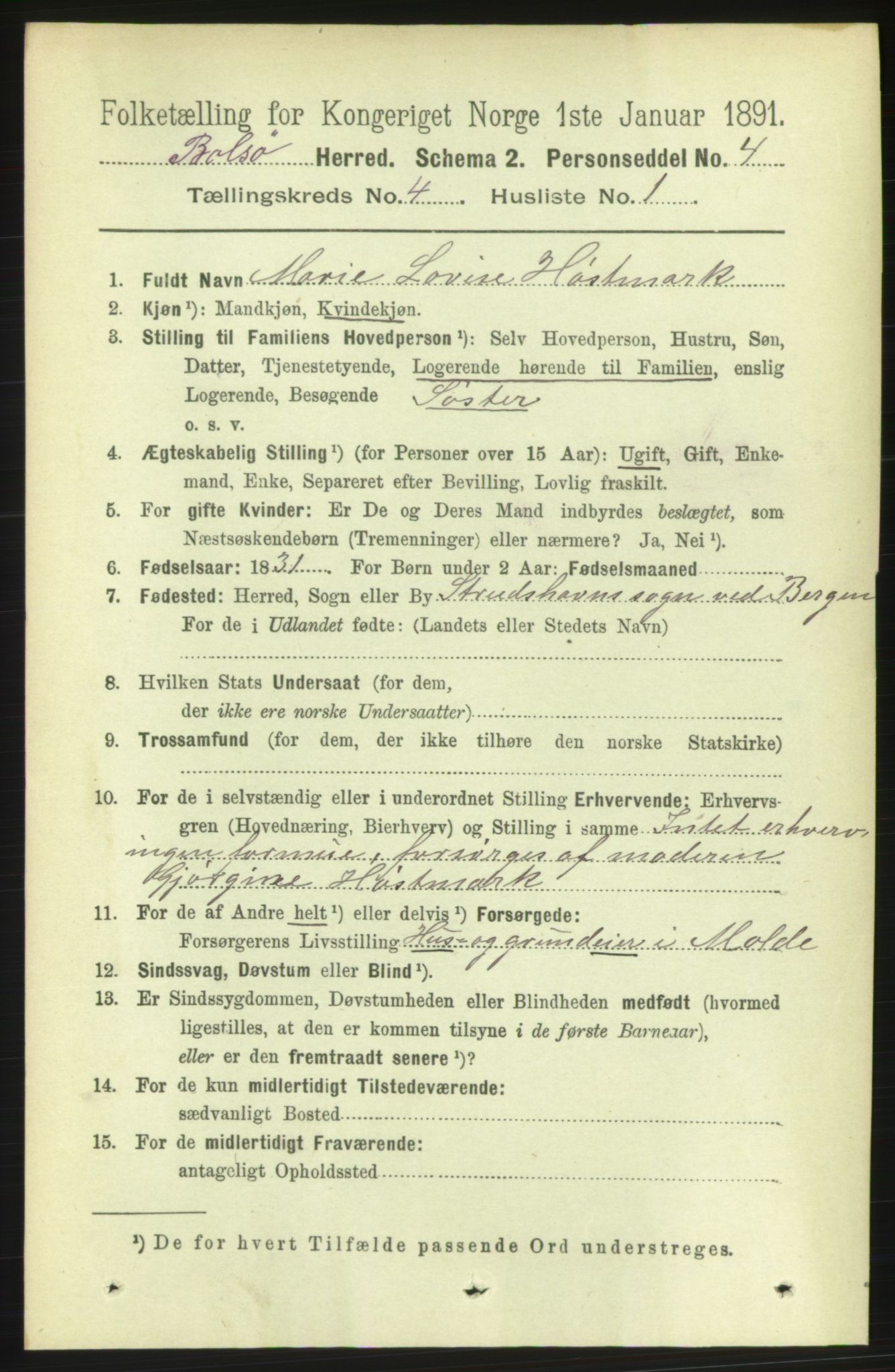 RA, 1891 census for 1544 Bolsøy, 1891, p. 2410