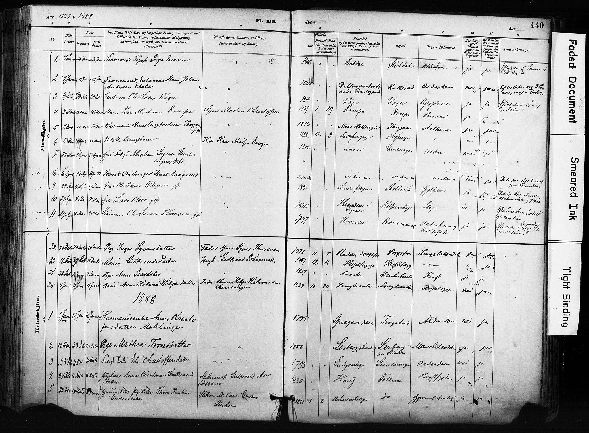 Norderhov kirkebøker, AV/SAKO-A-237/F/Fa/L0016: Parish register (official) no. 16, 1885-1902, p. 440