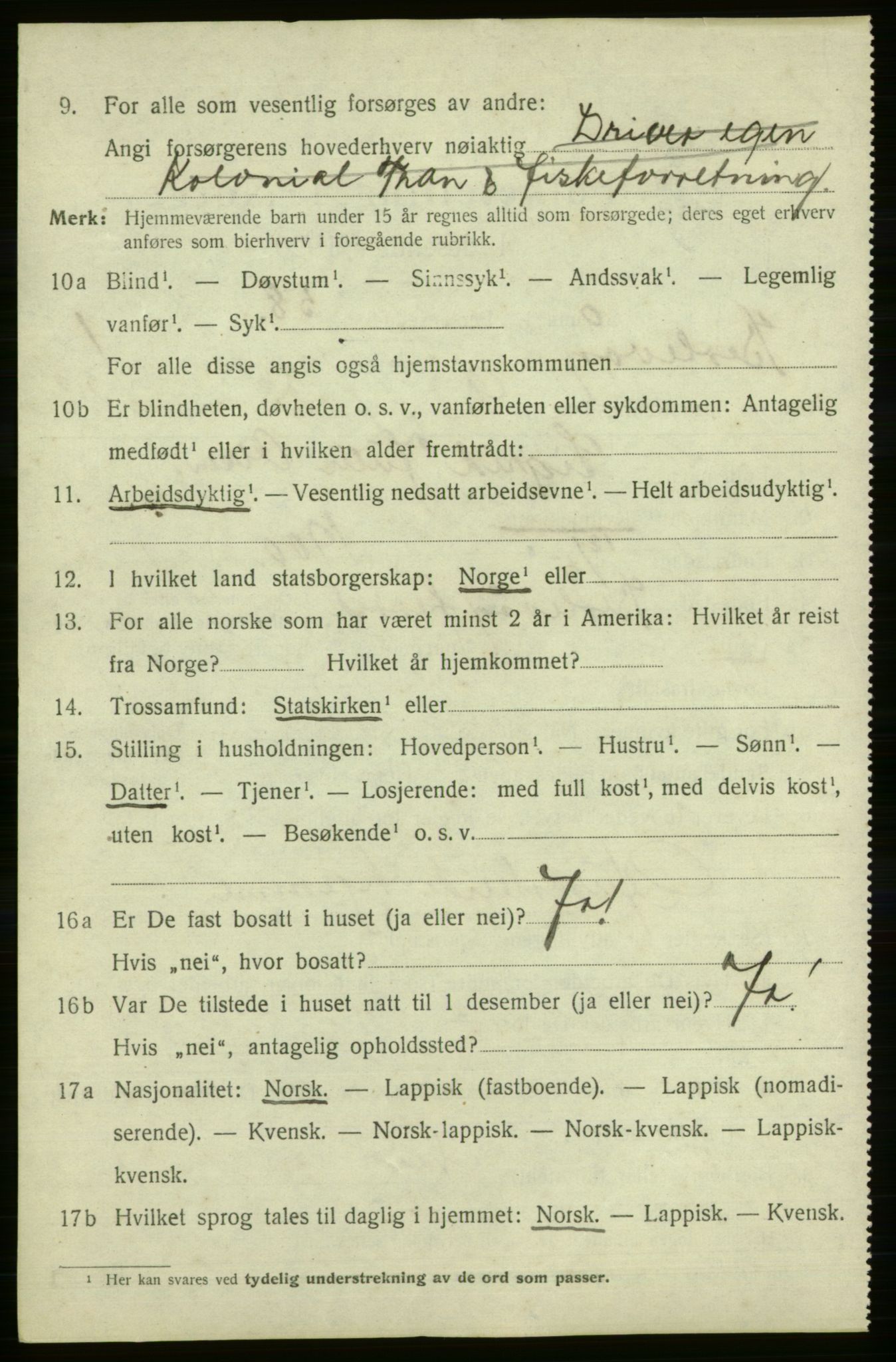 SATØ, 1920 census for Berlevåg, 1920, p. 554