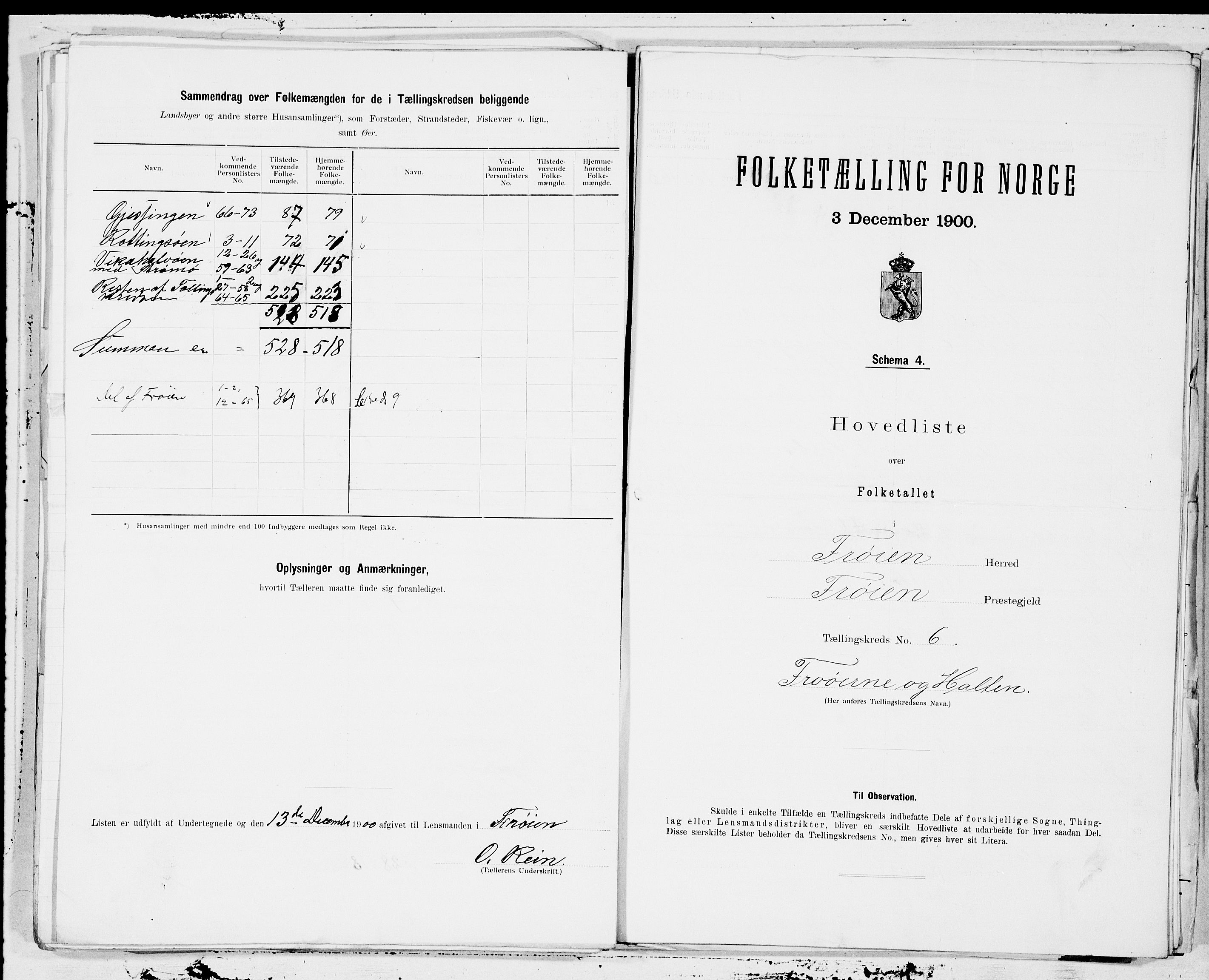 SAT, 1900 census for Frøya, 1900, p. 15