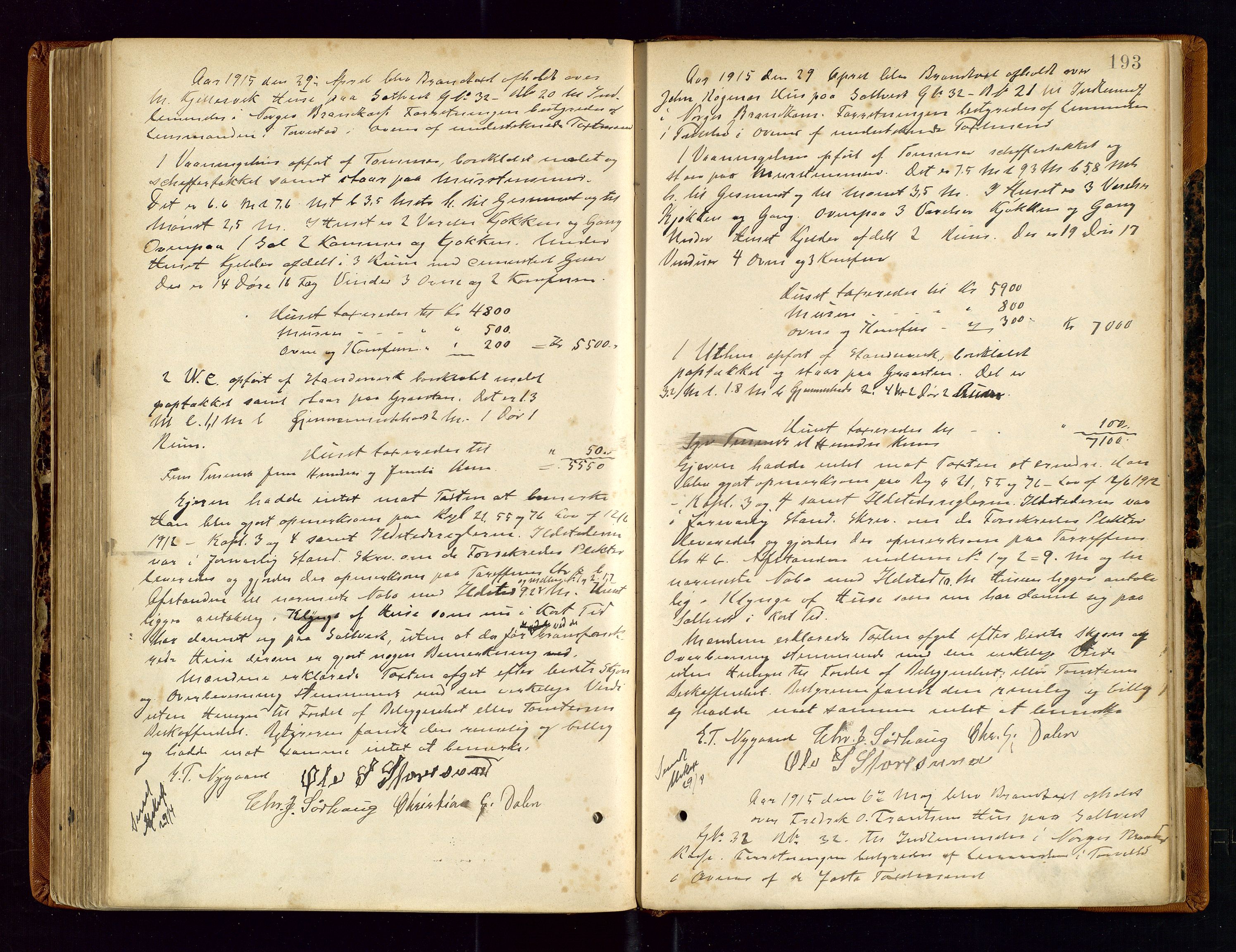 Torvestad lensmannskontor, AV/SAST-A-100307/1/Goa/L0002: "Brandtaxationsprotokol for Torvestad Thinglag", 1883-1917, p. 192b-193a