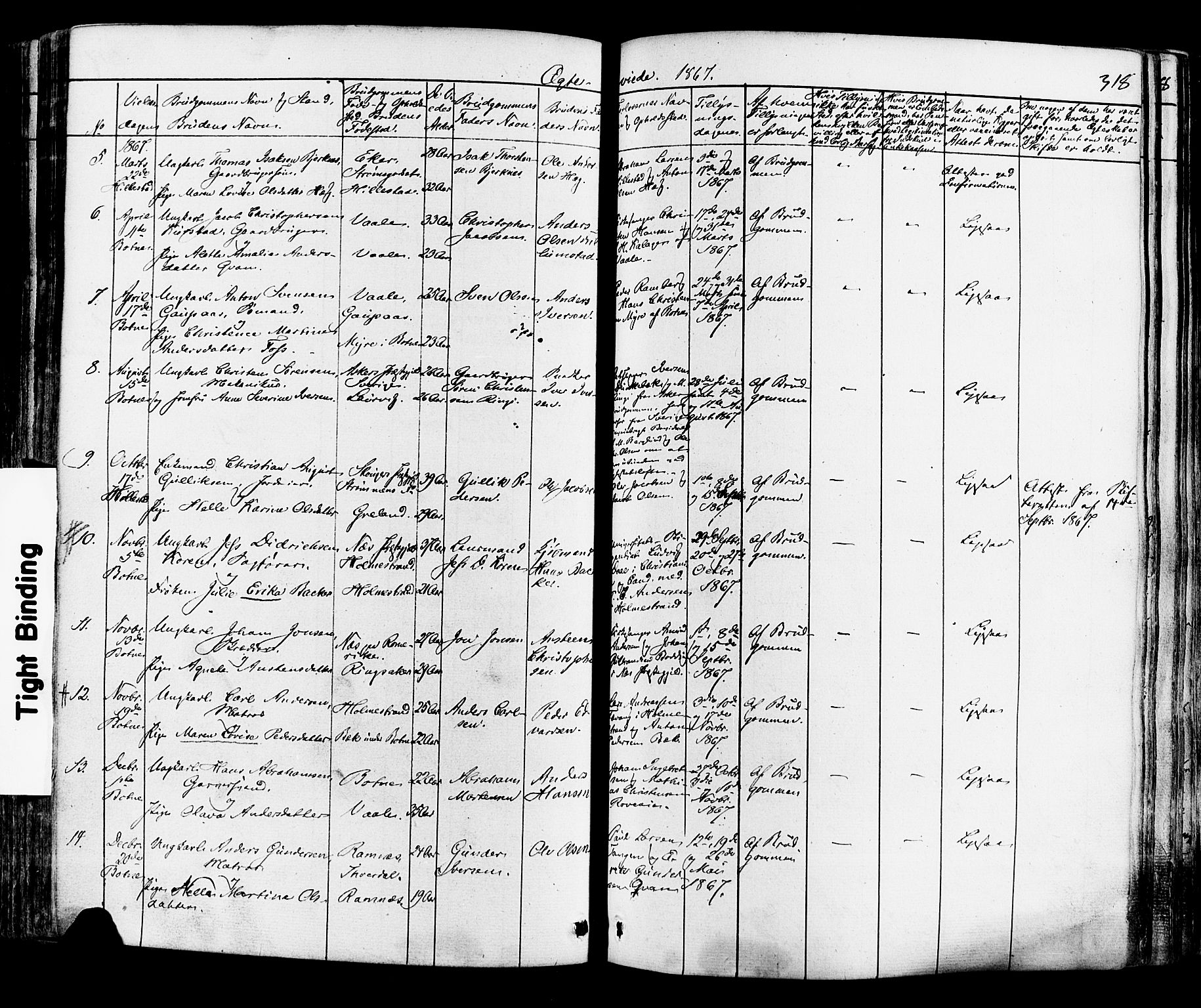 Botne kirkebøker, AV/SAKO-A-340/F/Fa/L0006: Parish register (official) no. I 6, 1836-1877, p. 318